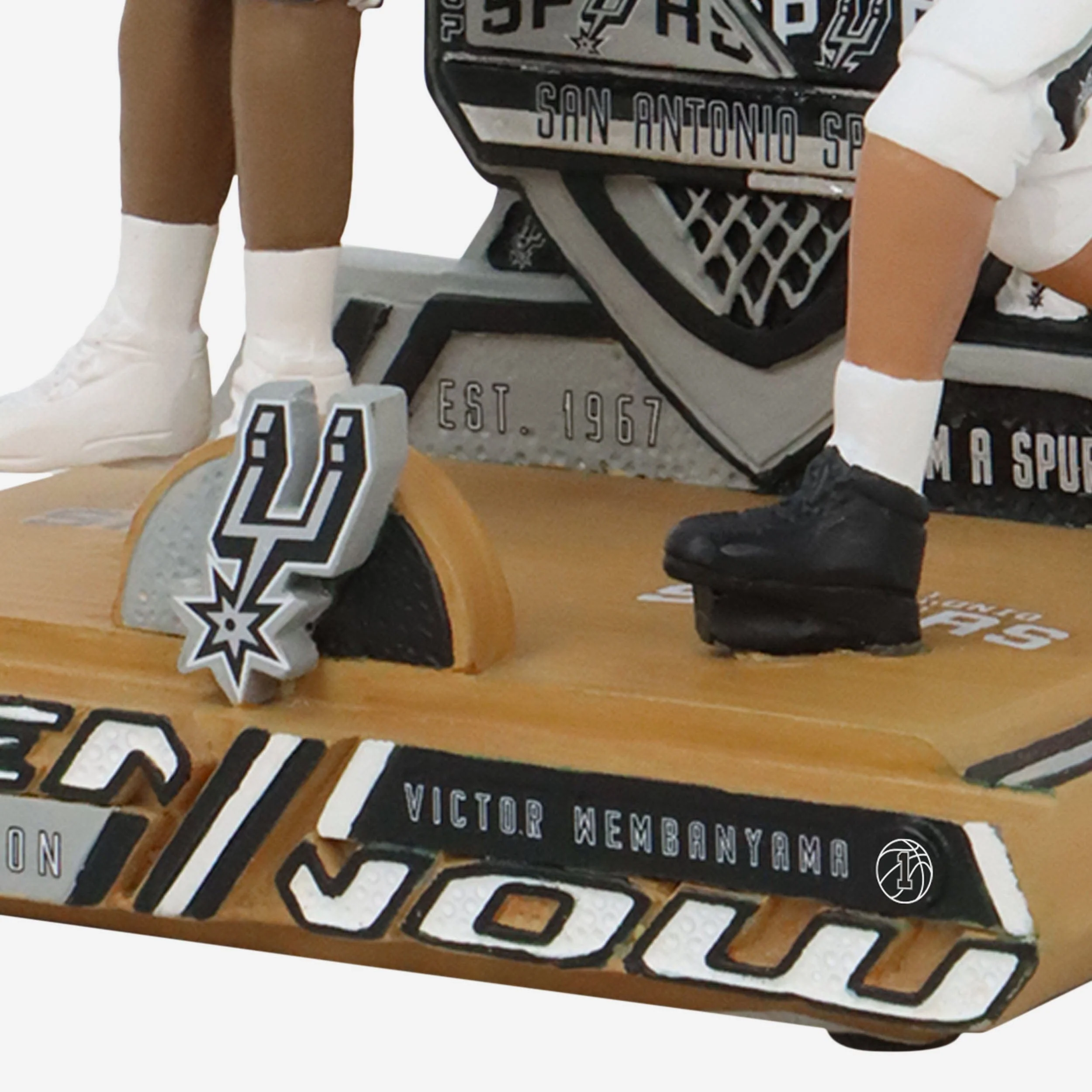 David Robinson & Victor Wembanyama San Antonio Spurs Then and Now Bobblehead - Image 4