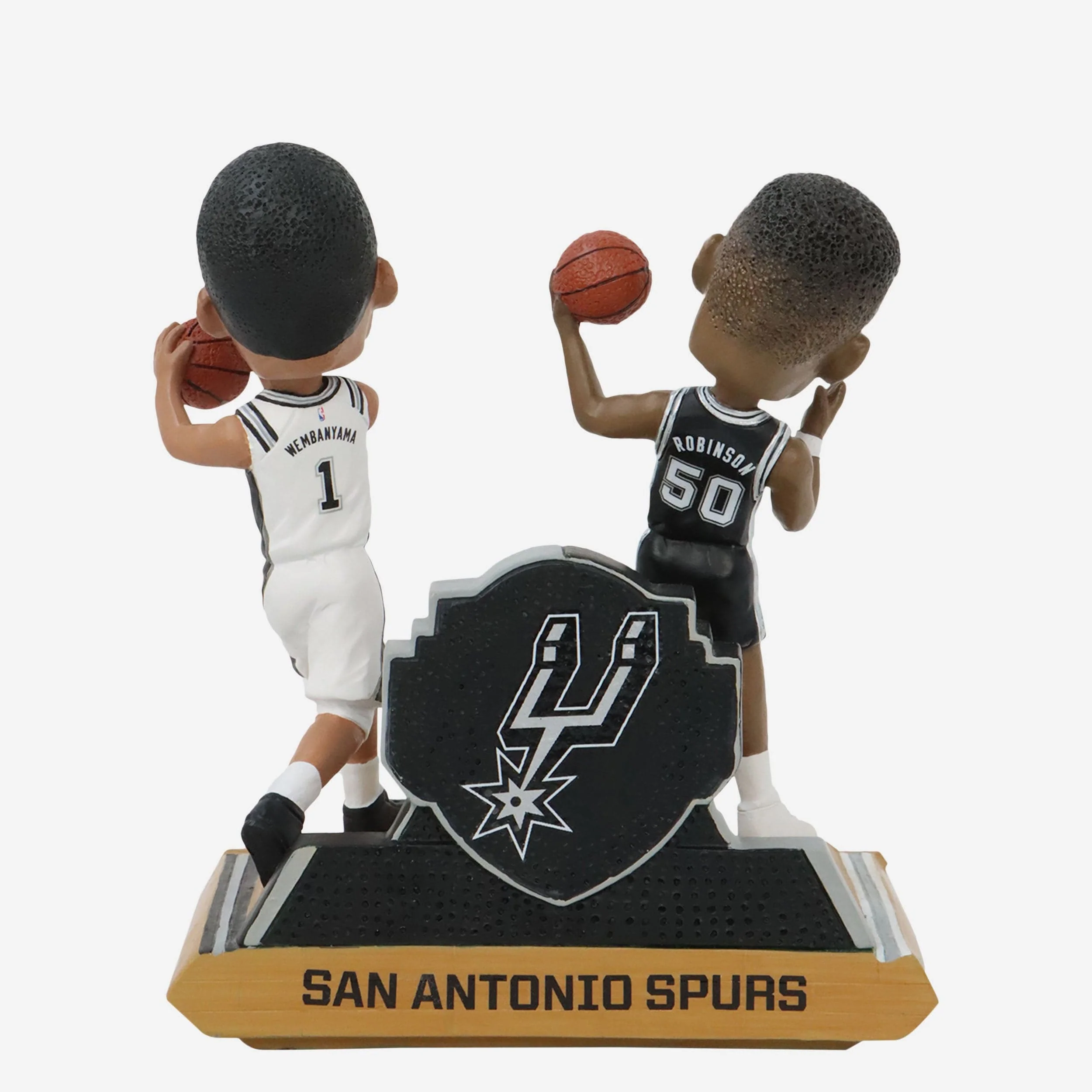 David Robinson & Victor Wembanyama San Antonio Spurs Then and Now Bobblehead - Image 6