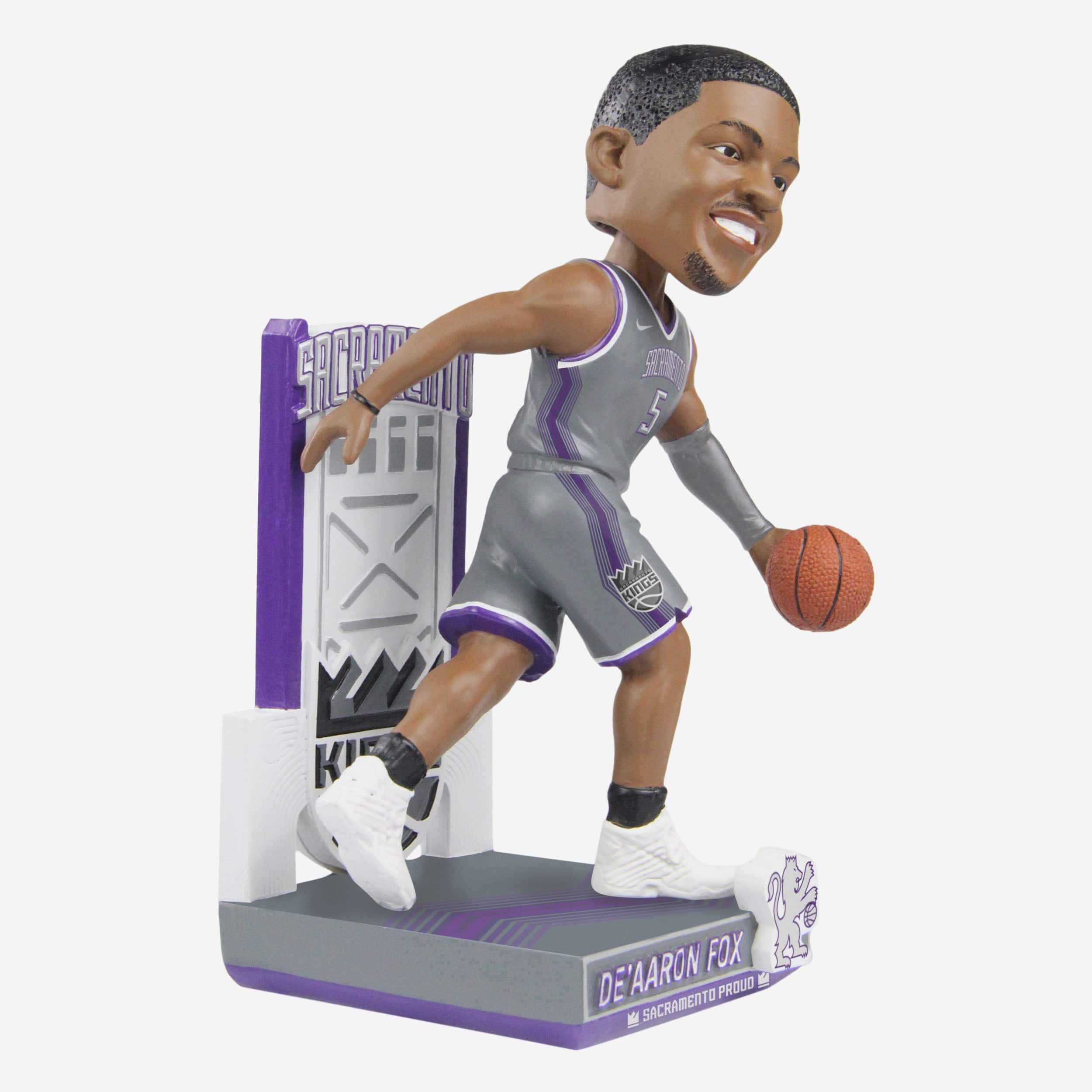 De'Aaron Fox Sacramento Kings 2023 City Jersey Bobblehead - Image 4