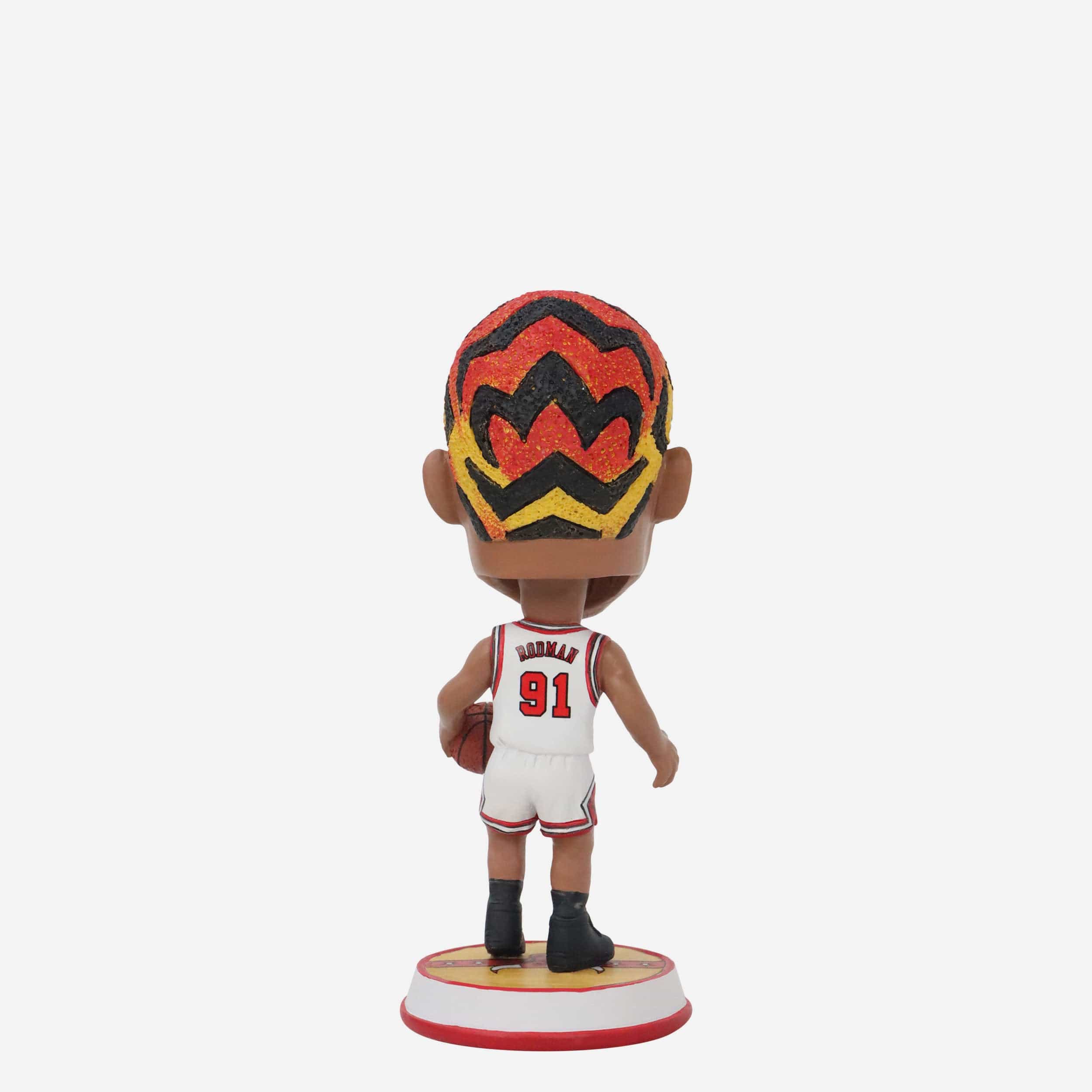 Dennis Rodman Chicago Bulls Court Stripe Mini Bighead Bobblehead - Image 5