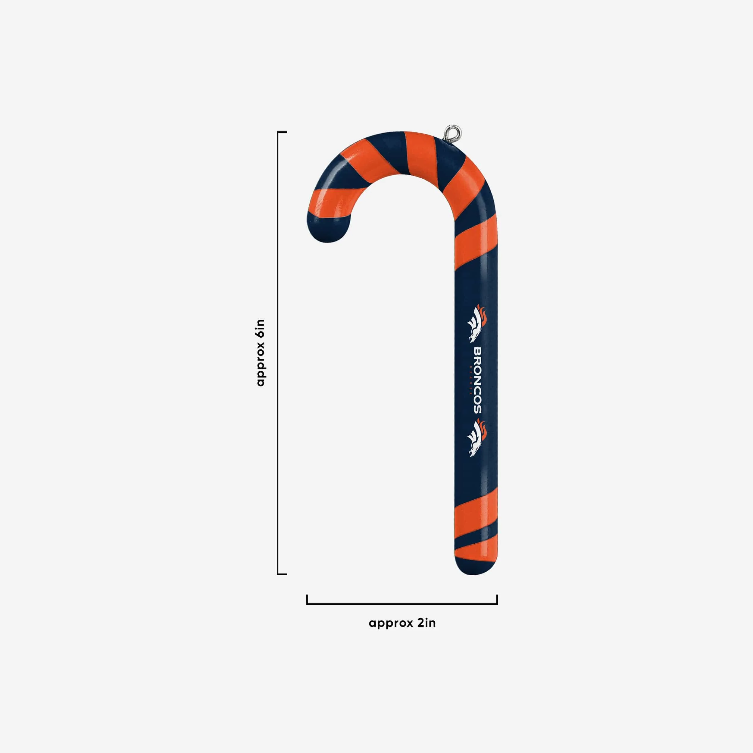 Denver Broncos 12 Pack Candy Cane Ornament Set - Image 2