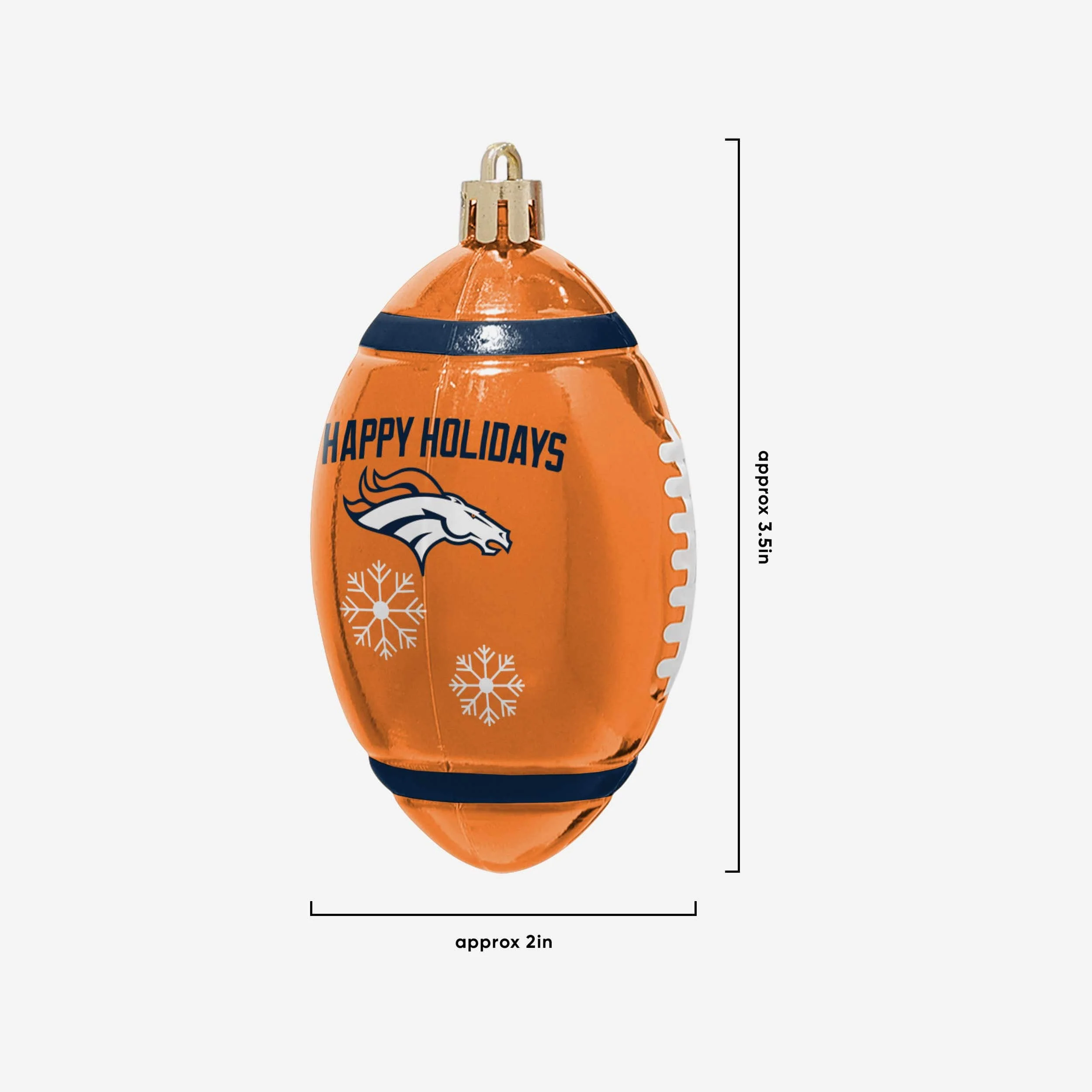 Denver Broncos 12 Pack Football Ornament Set - Image 3