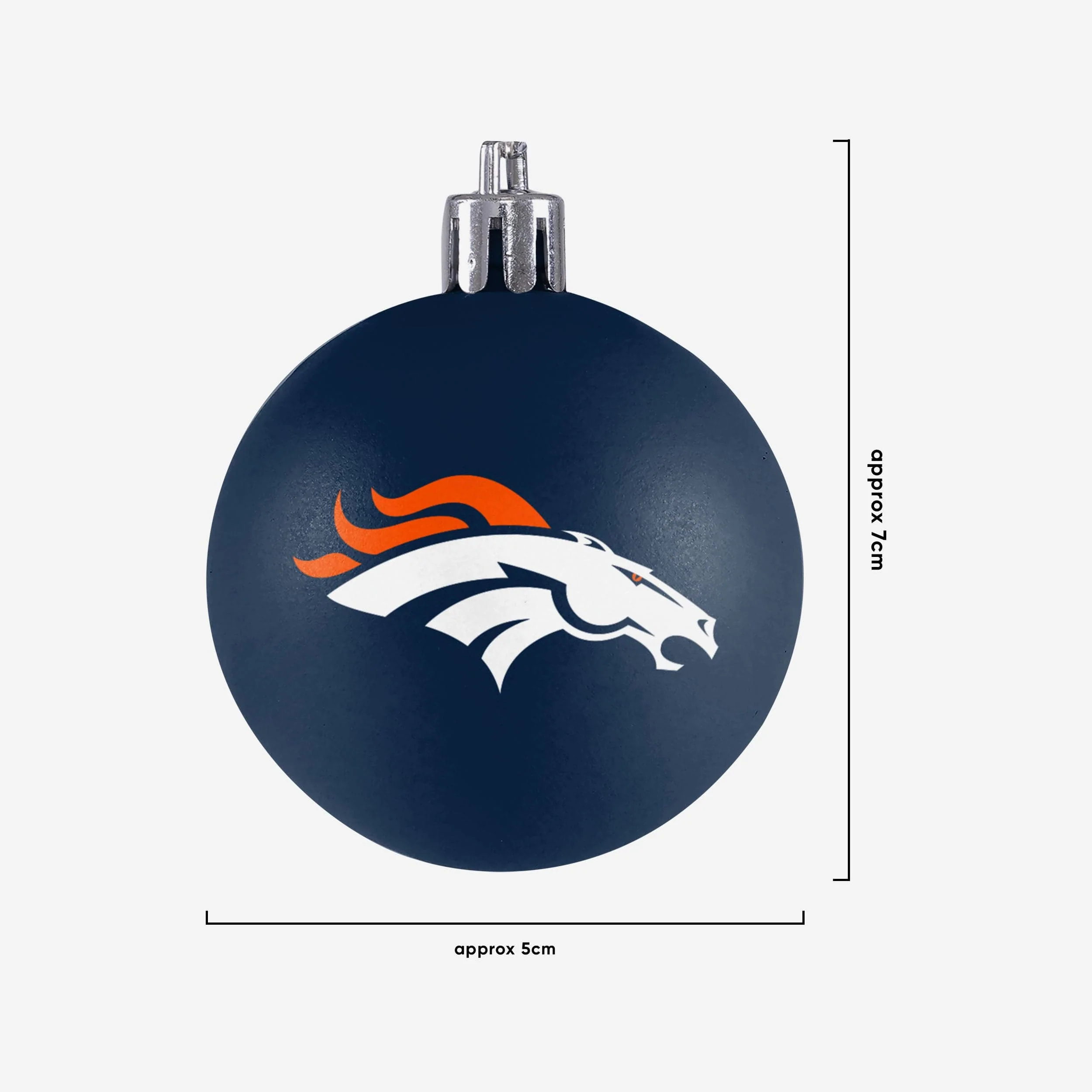 Denver Broncos 12 Pack Plastic Ball Ornament Set - Image 3