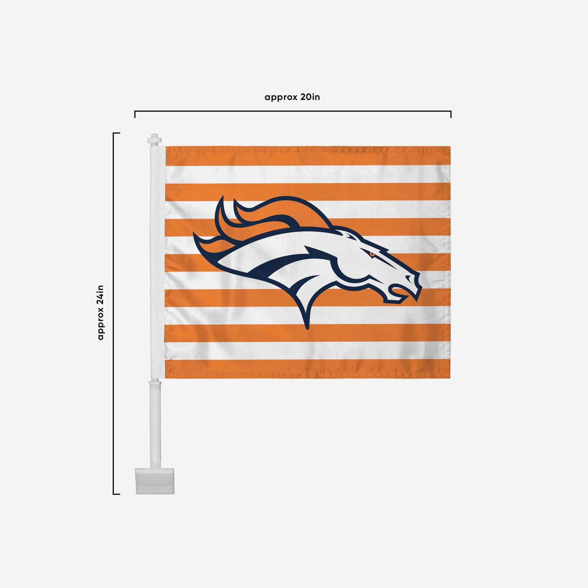 Denver Broncos 2 Pack Solid Americana Car Flag - Image 4