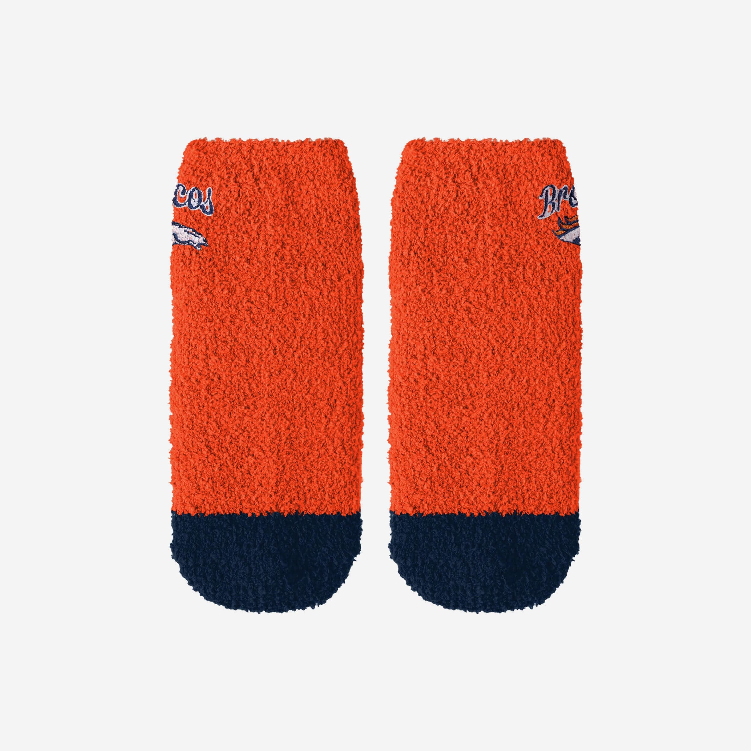 Denver Broncos 2 Pack Womens Script Logo Fuzzy Ankle Socks - Image 4