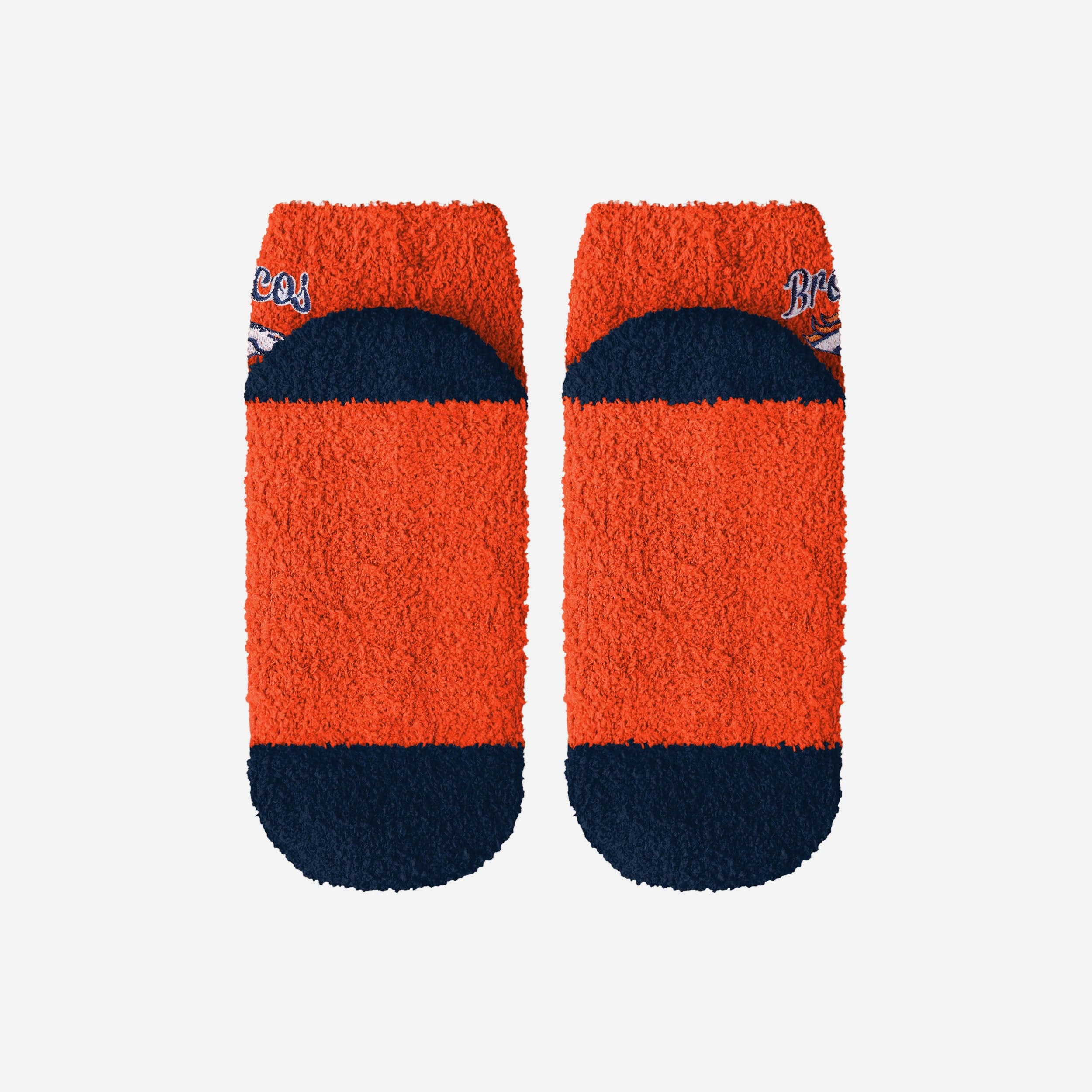 Denver Broncos 2 Pack Womens Script Logo Fuzzy Ankle Socks - Image 5