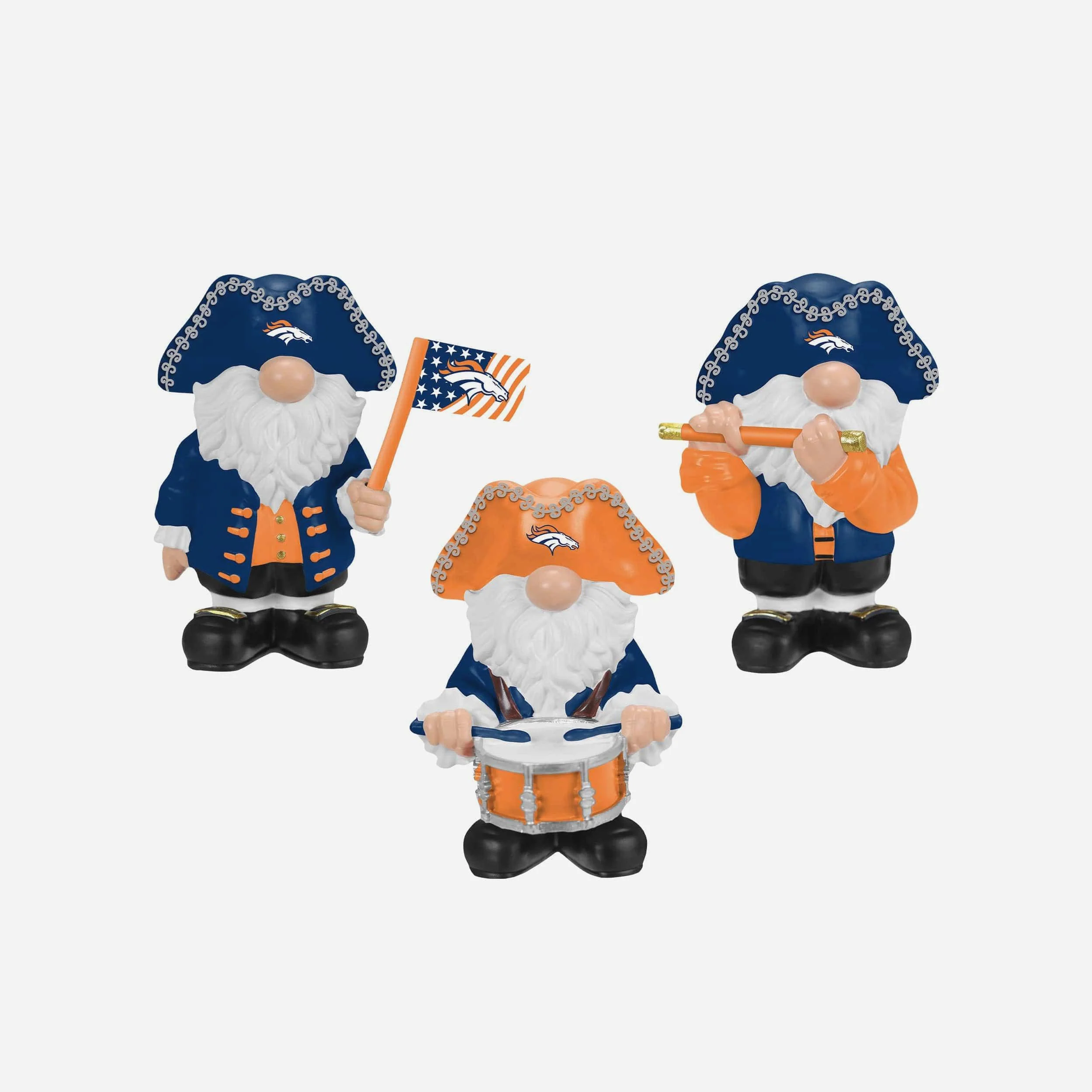 Denver Broncos 3 Pack Americana Mini Gnome Set