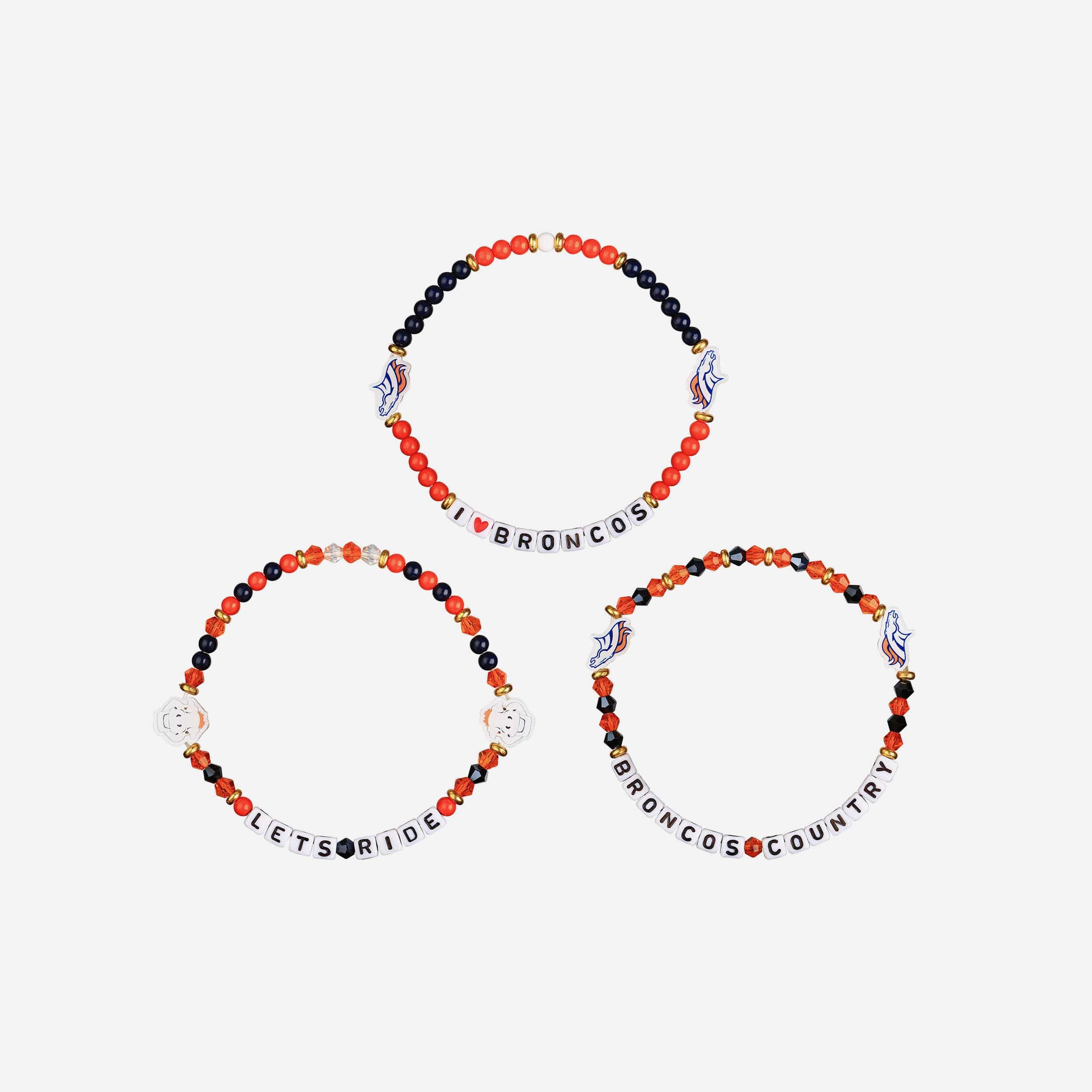 Denver Broncos 3 Pack Friendship Bracelet - Image 3