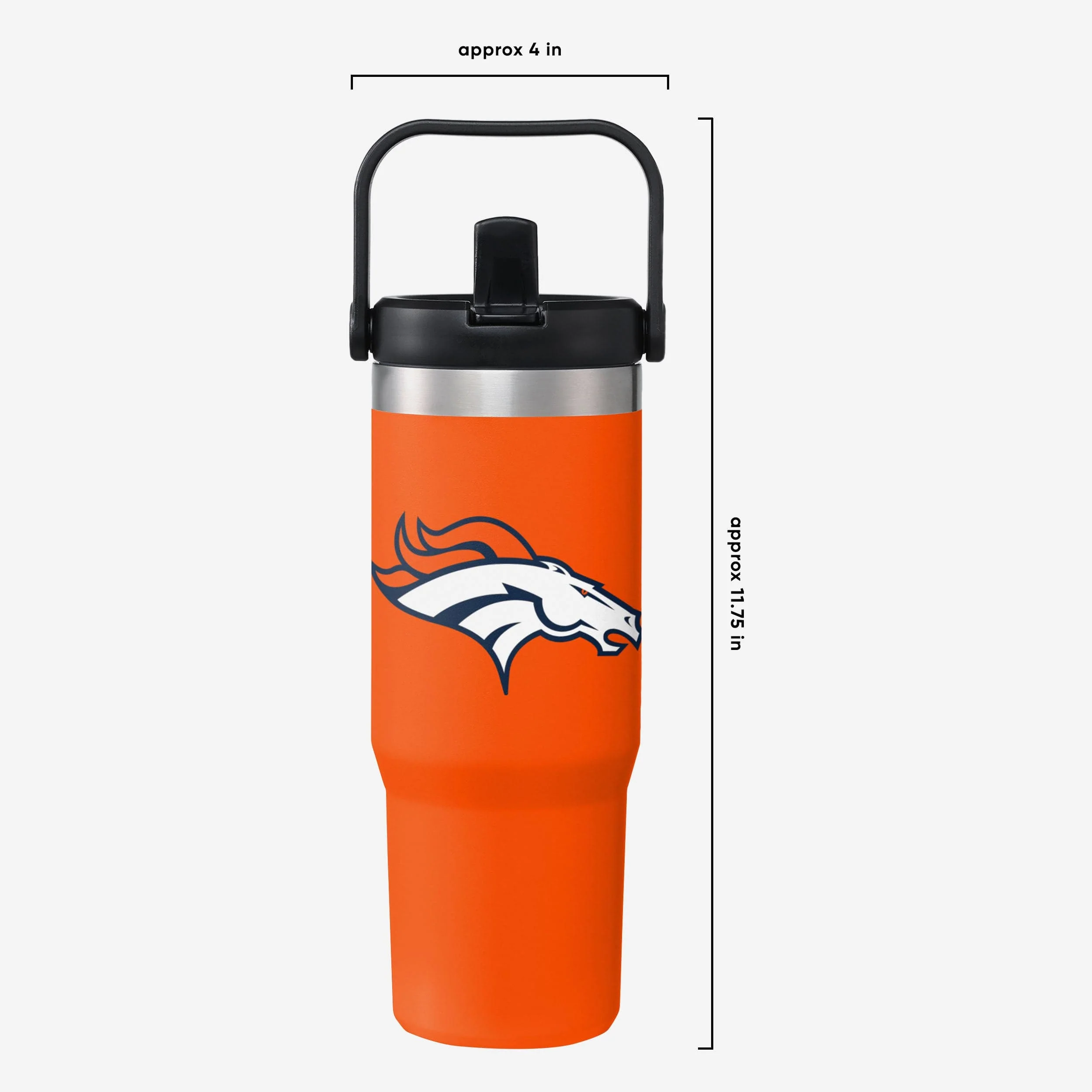 Denver Broncos 30 oz Straw Tumbler - Image 5