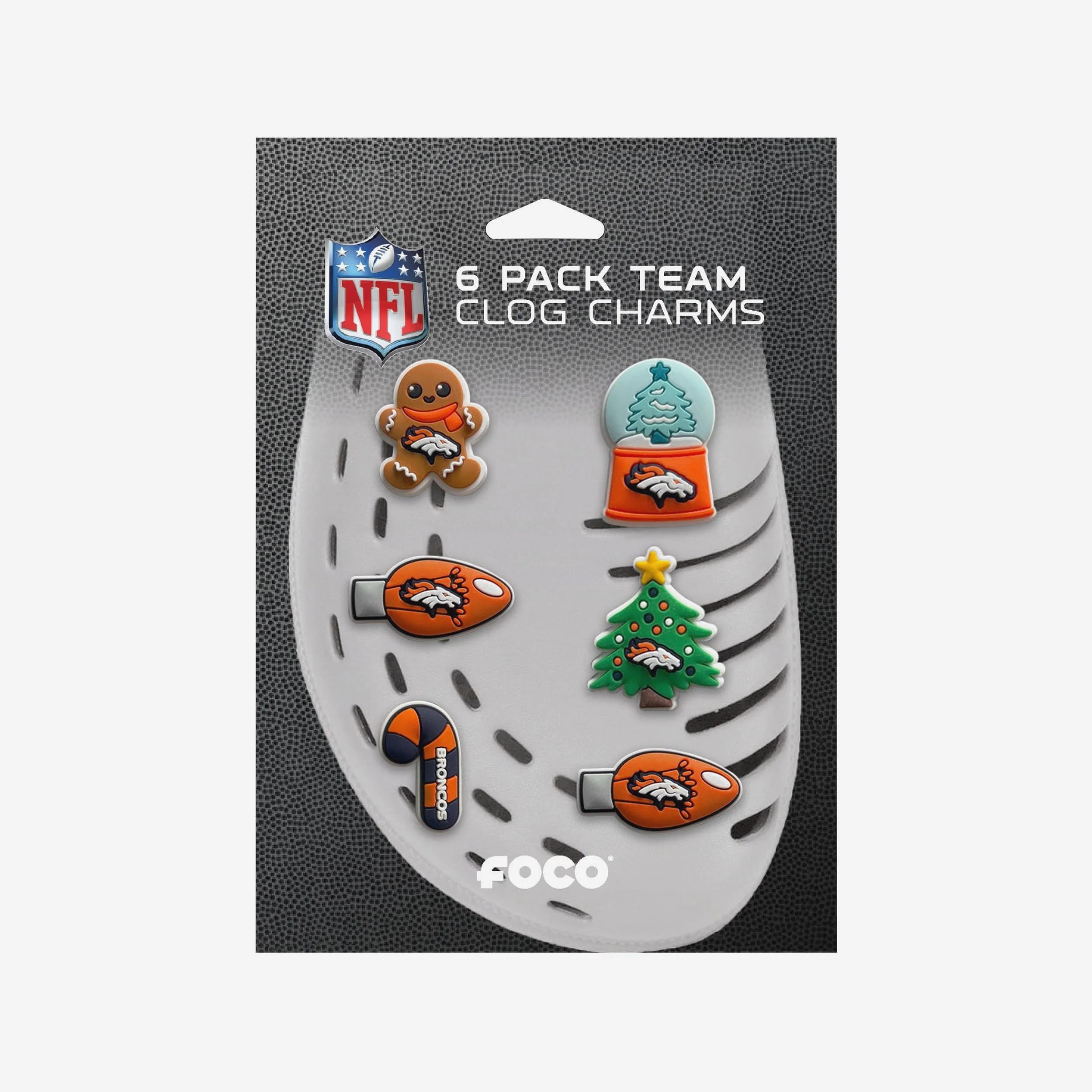 Denver Broncos 6 Pack Holiday Team Clog Charms - Image 5