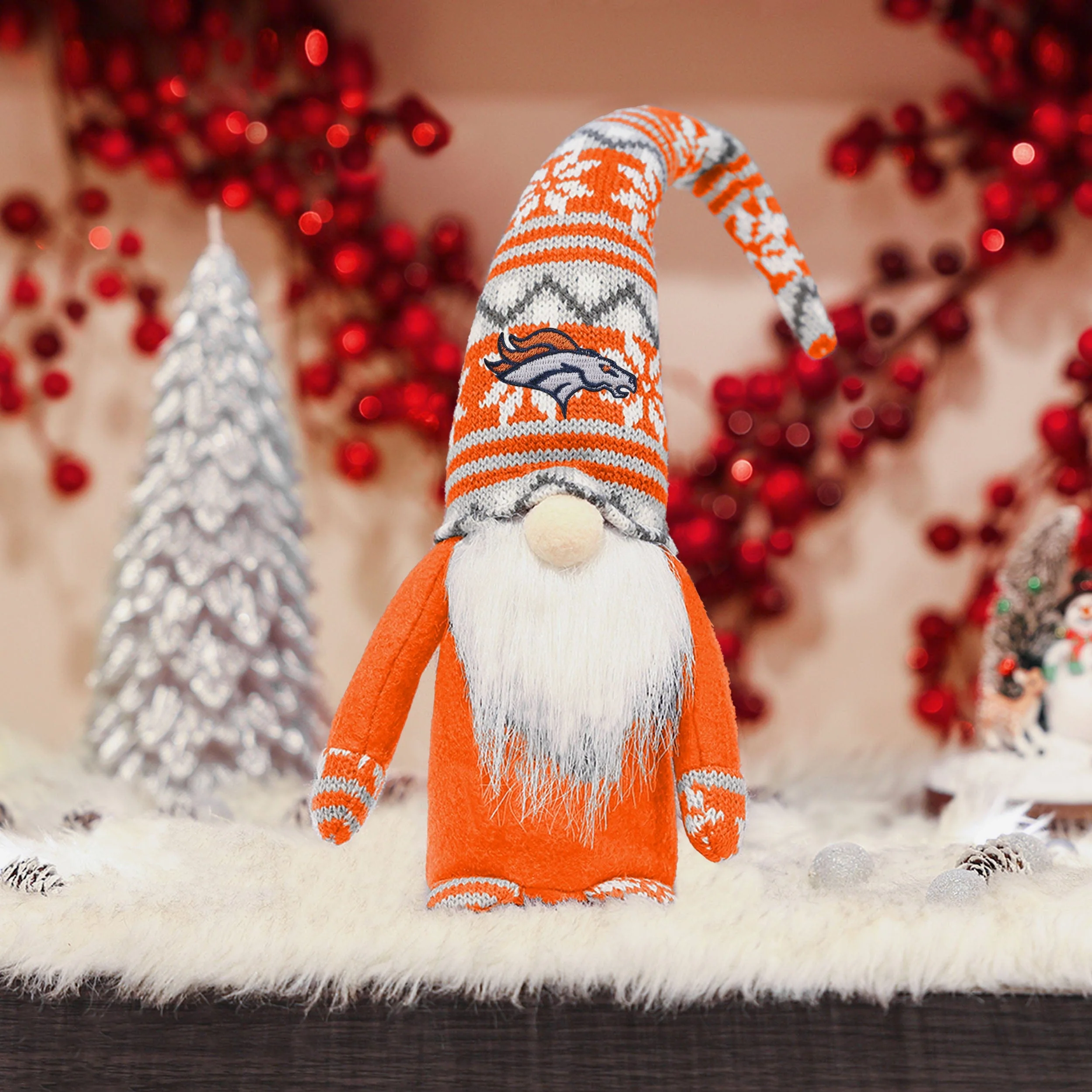 Denver Broncos Bent Hat Plush Gnome - Image 2
