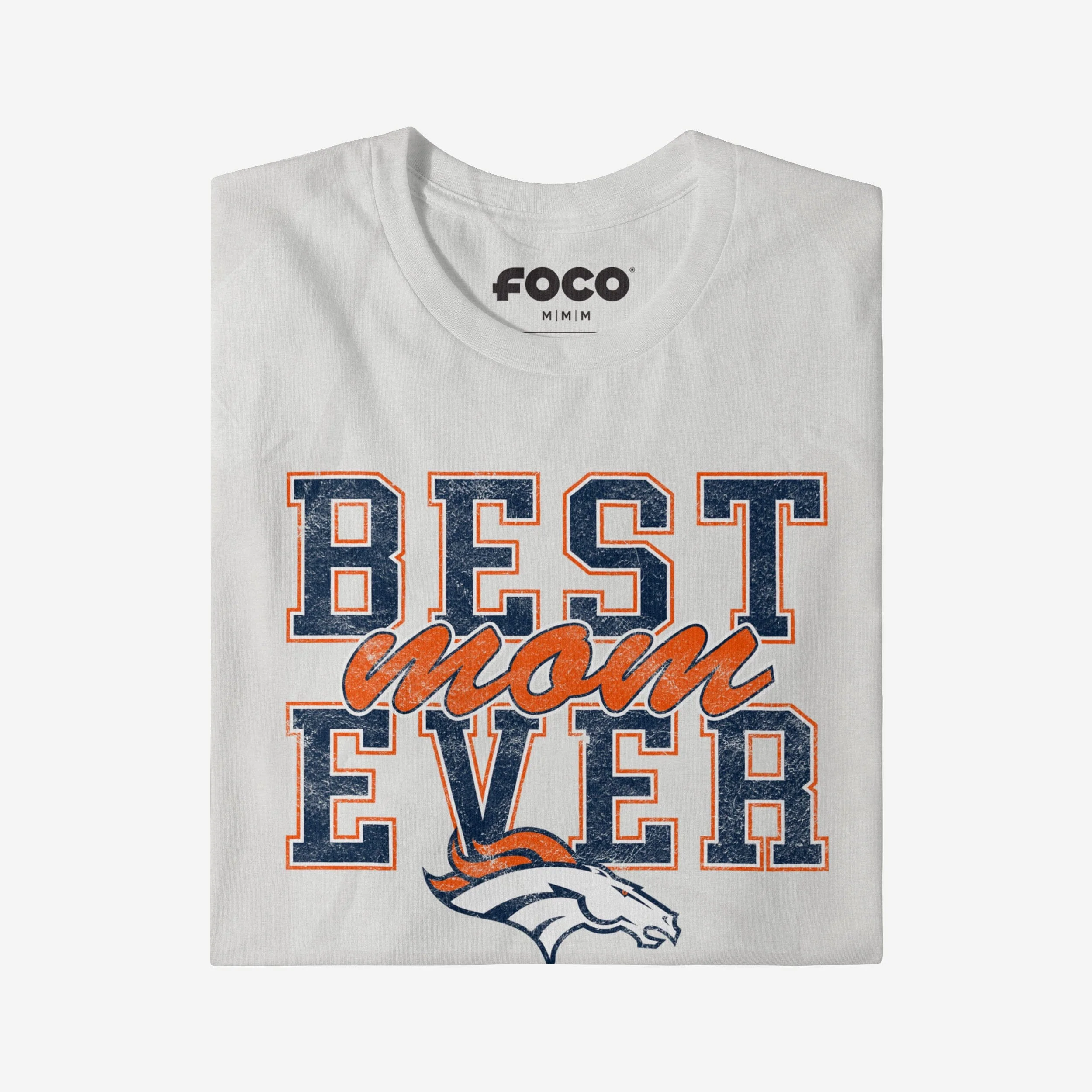 Denver Broncos Best Mom Ever Stacked T-Shirt - Image 3