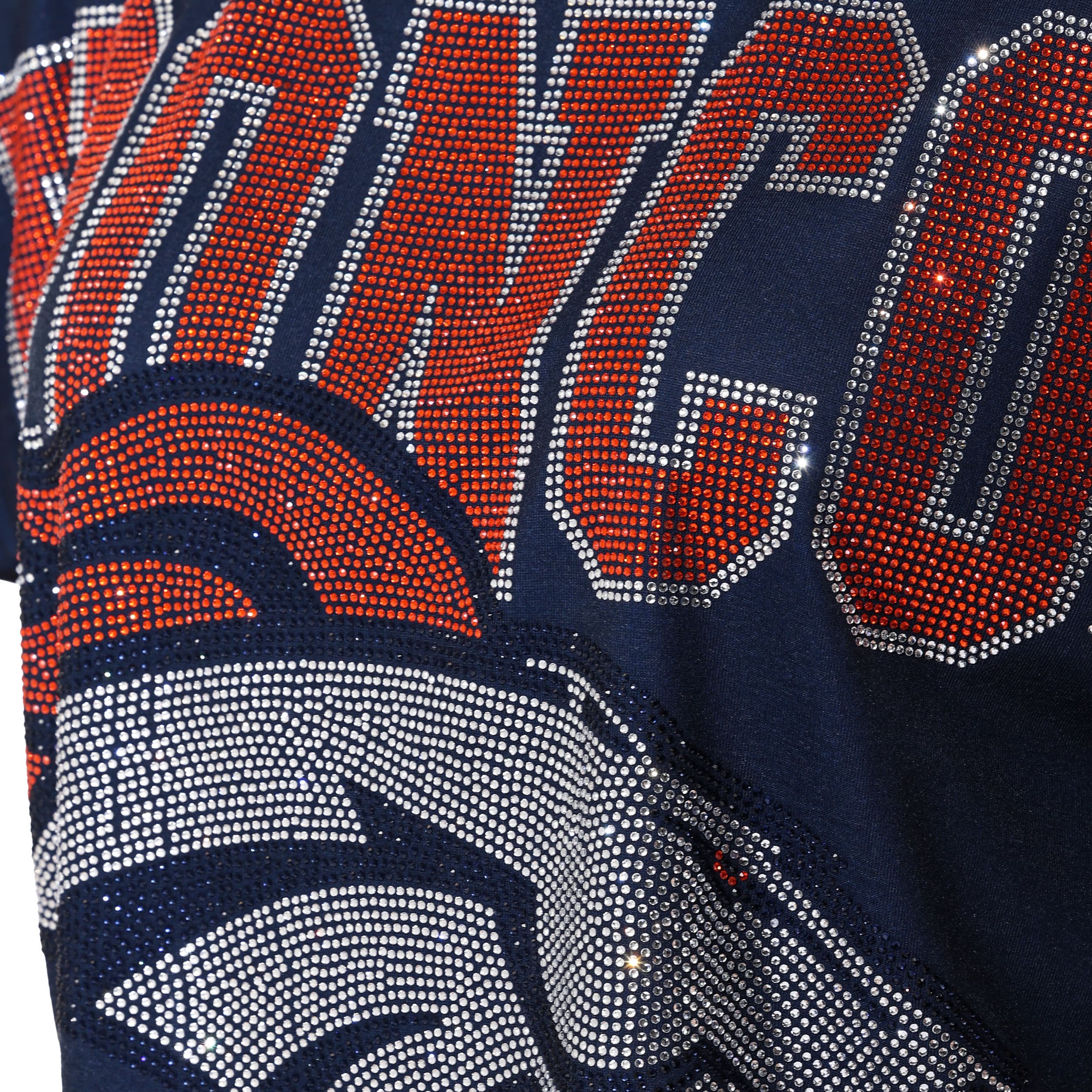 Denver Broncos Big Wordmark Rhinestone Crop Top - Image 2