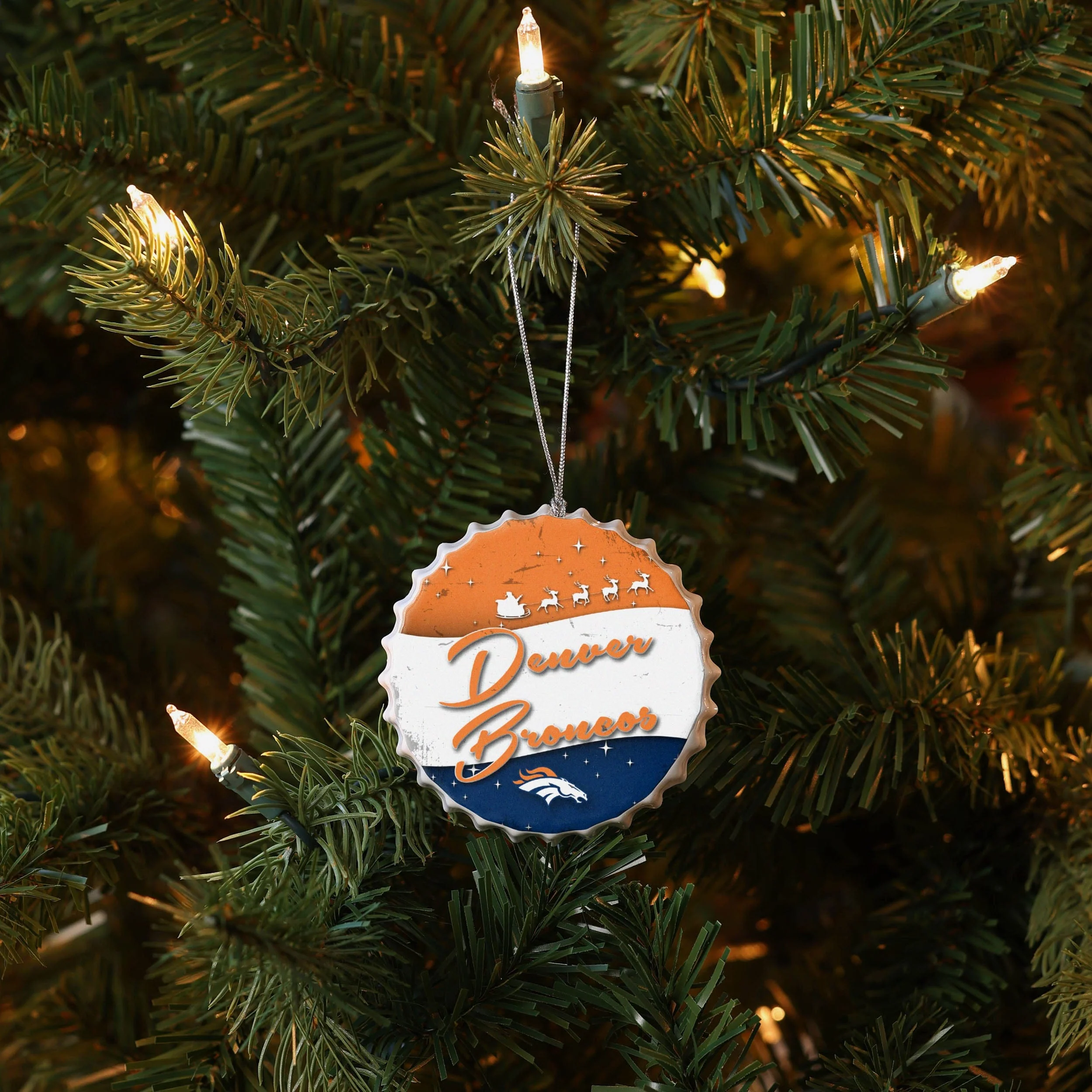 Denver Broncos Bottlecap Sign Ornament - Image 3