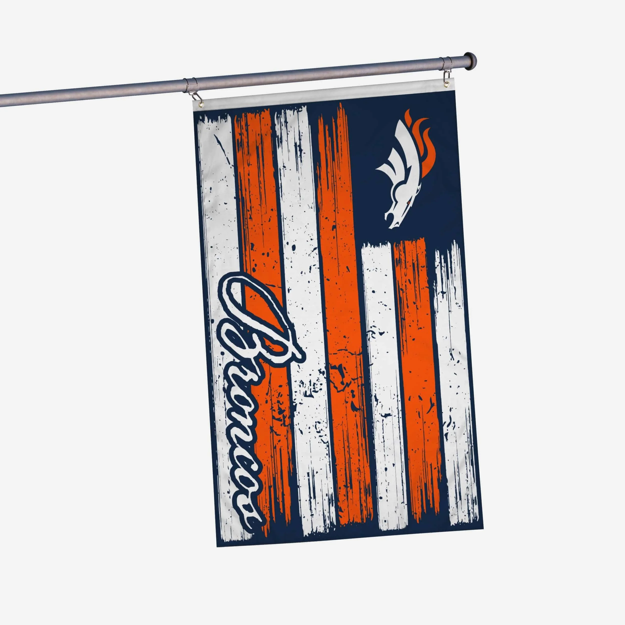 Denver Broncos Brushstroke Americana Horizontal Flag