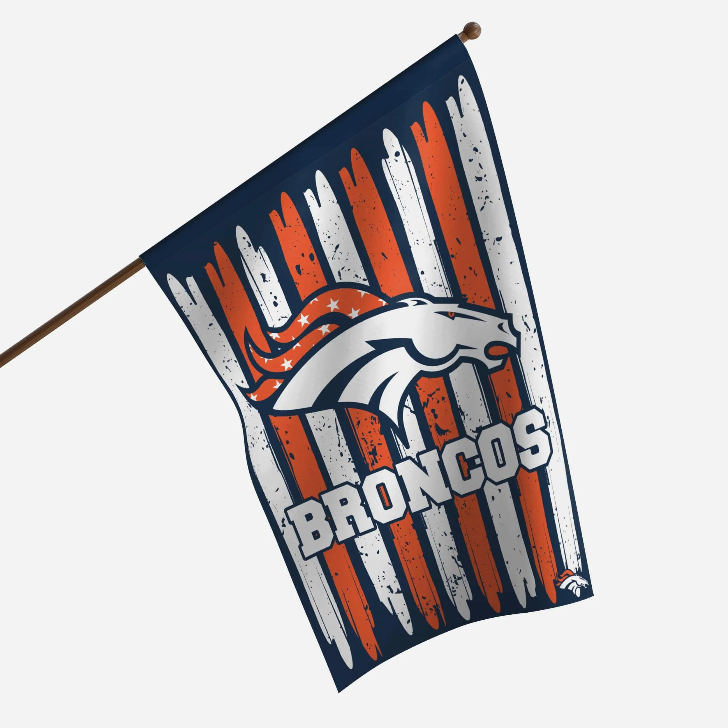Denver Broncos Brushstroke Americana Vertical Flag
