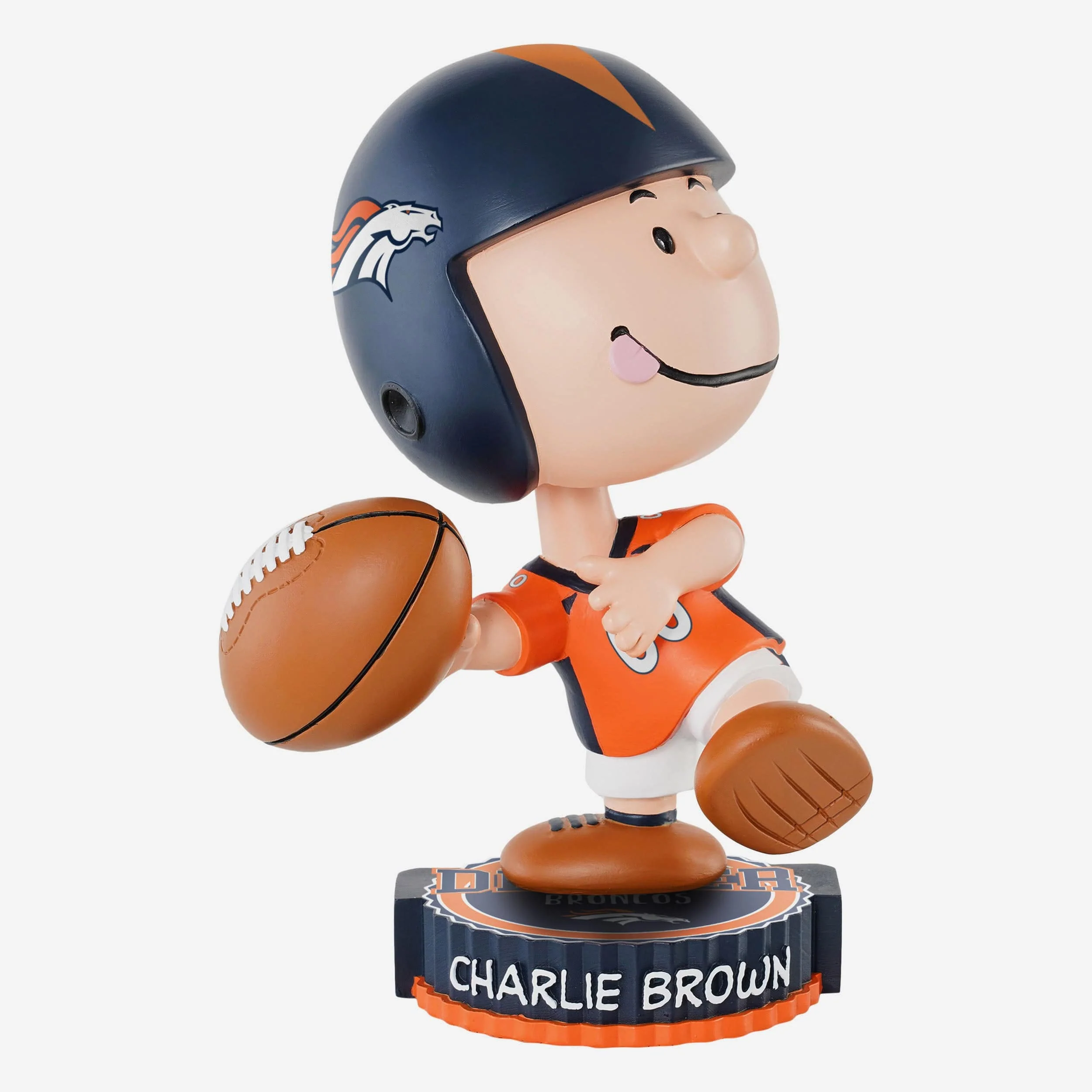 Denver Broncos Charlie Brown Peanuts Bighead Bobblehead
