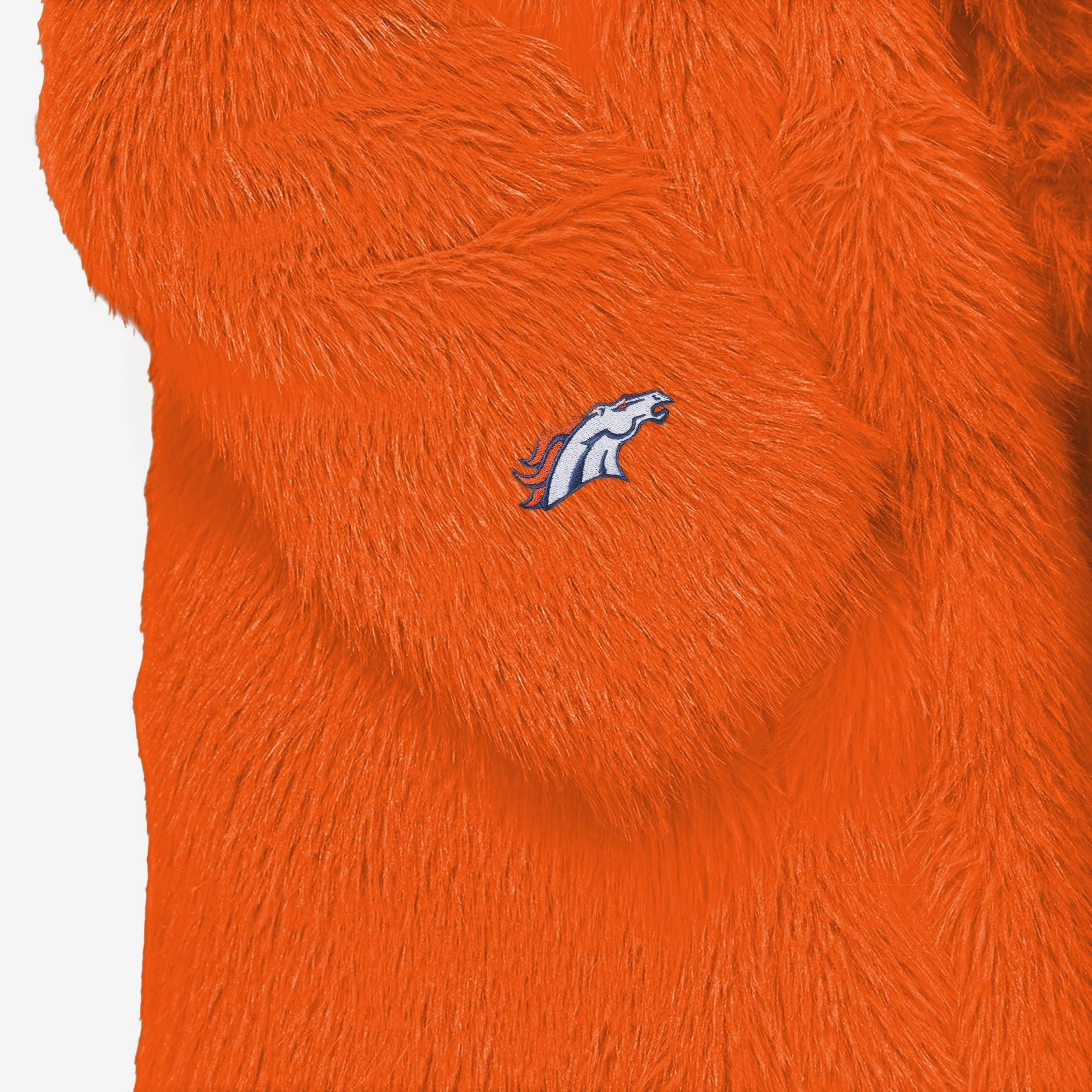 Denver Broncos Faux Fur Long Jacket - Image 3