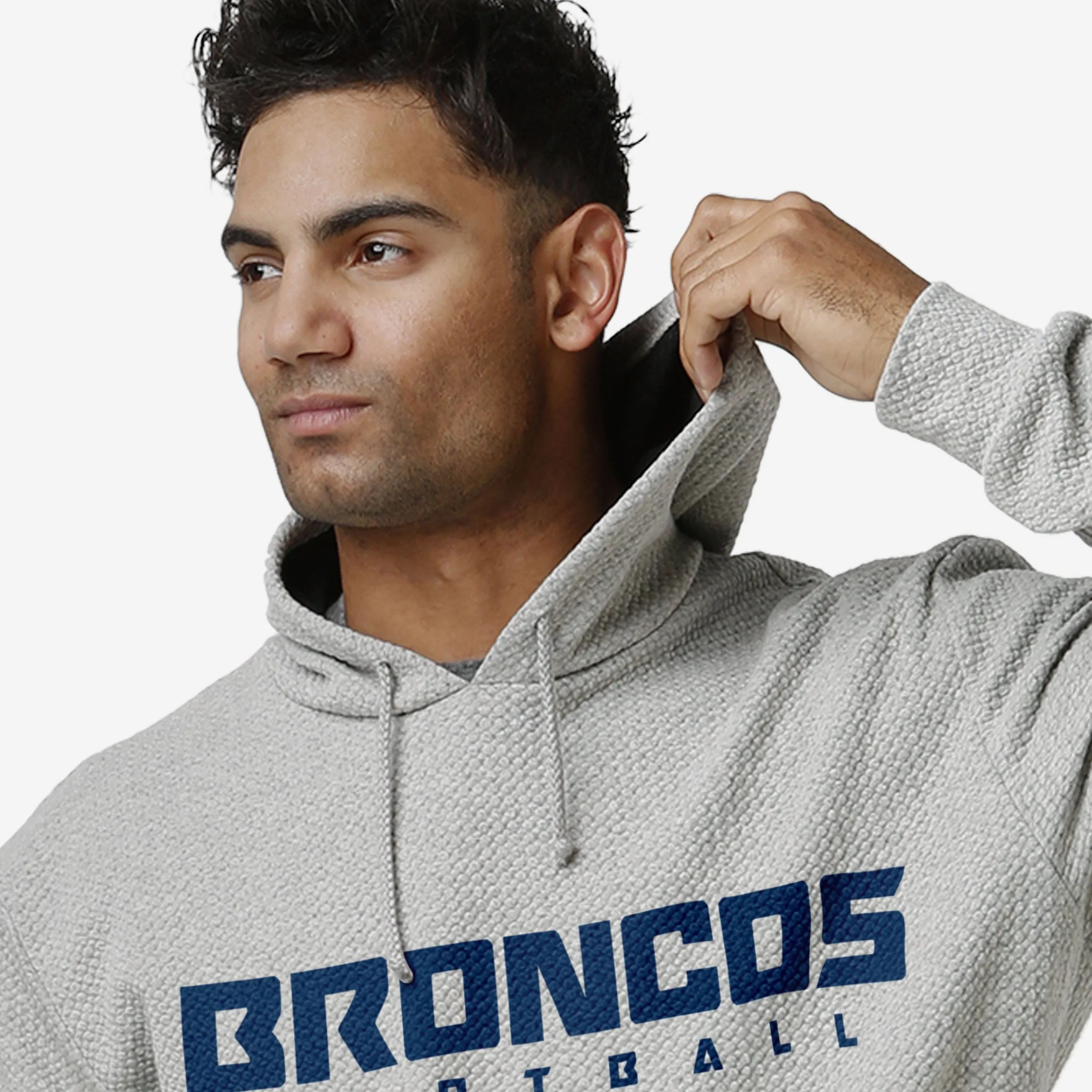 Denver Broncos Gray Woven Hoodie - Image 5
