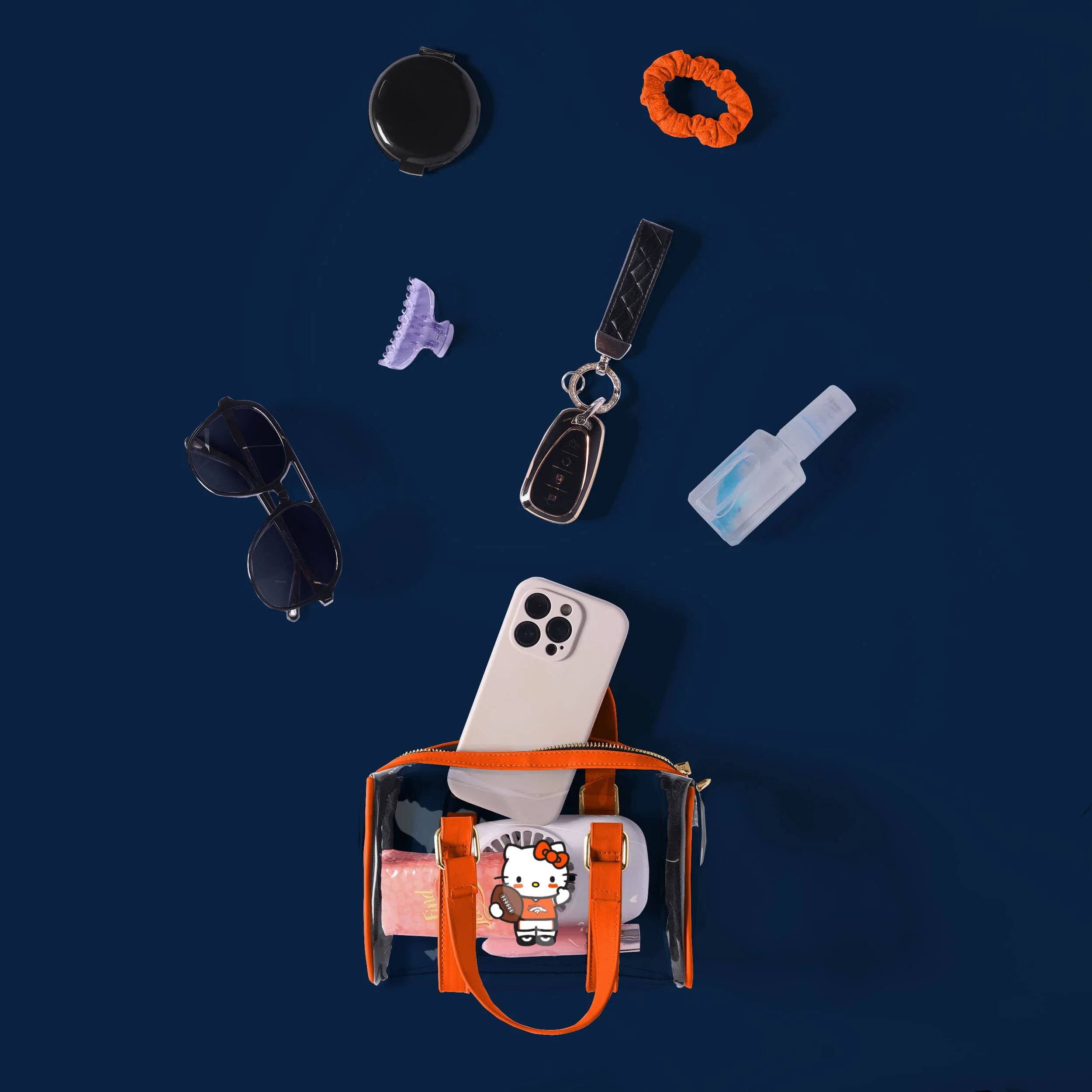 Denver Broncos Hello Kitty® Clear Barrel Bag - Image 3