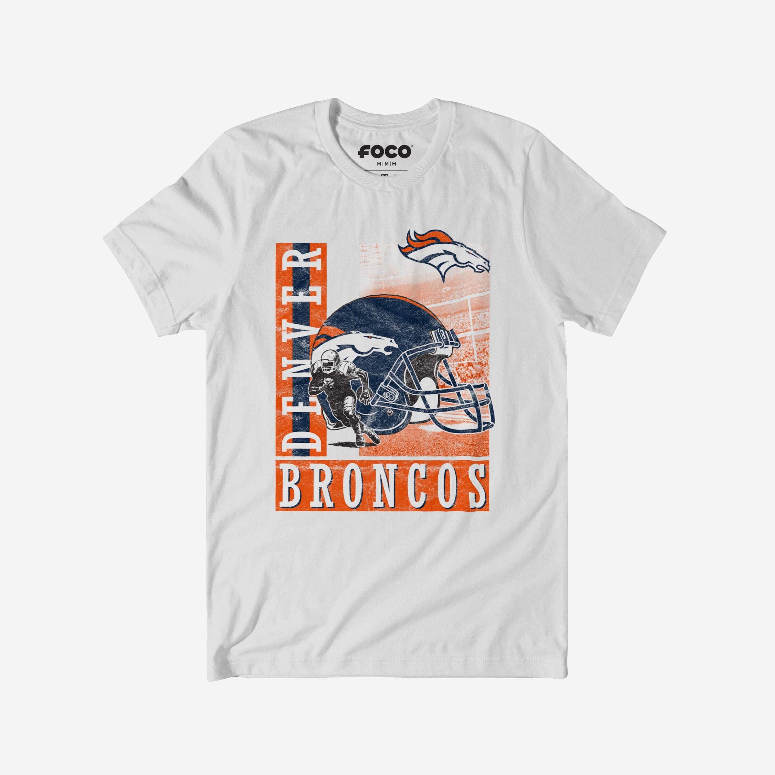 Denver Broncos Helmet Dash T-Shirt