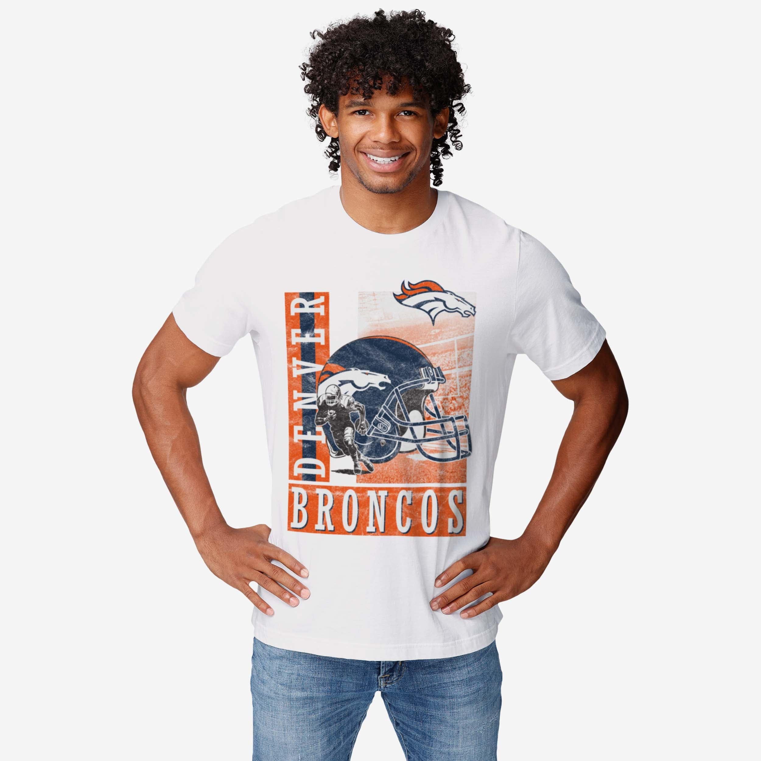 Denver Broncos Helmet Dash T-Shirt - Image 2