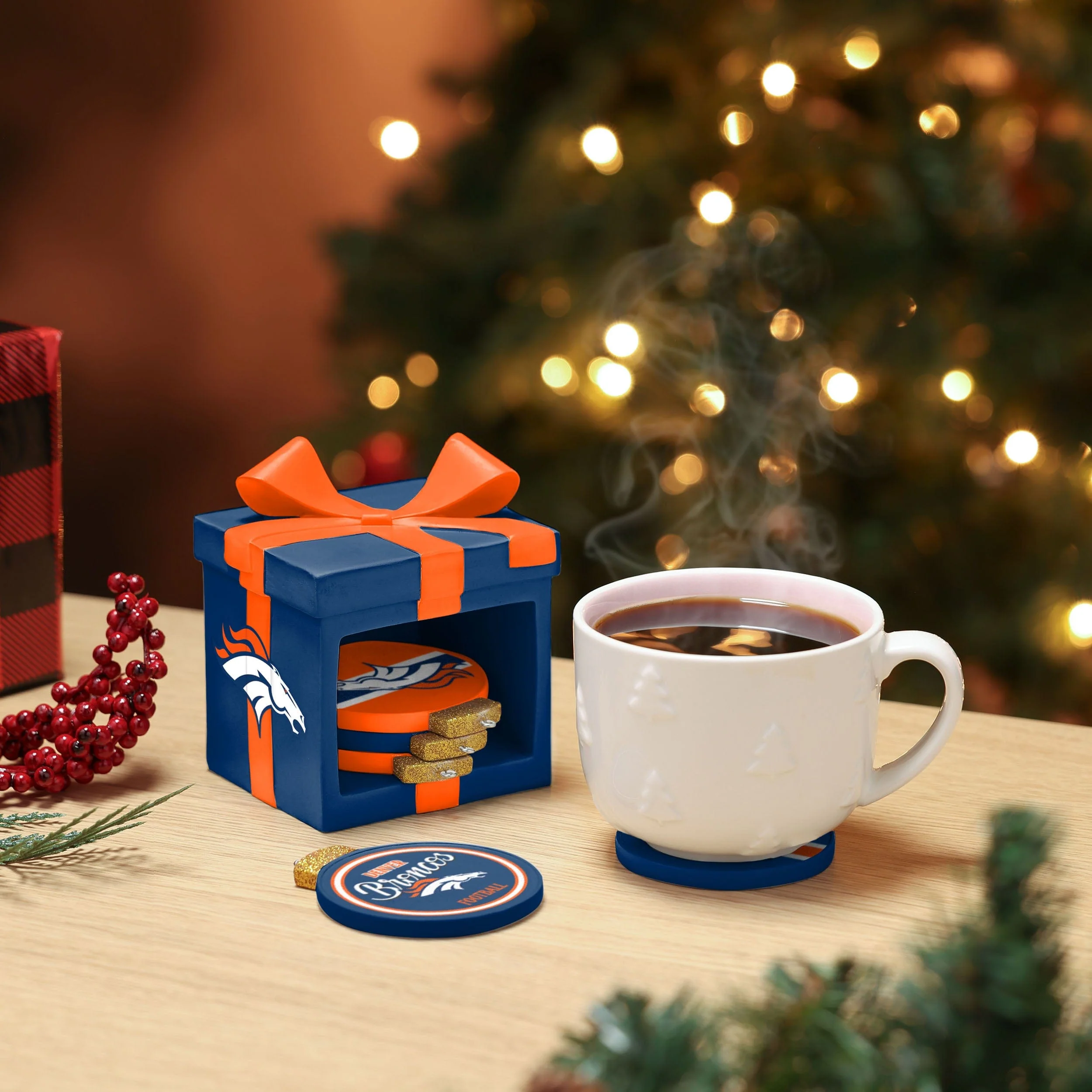 Denver Broncos Holiday 5 Pack Coaster Set - Image 2