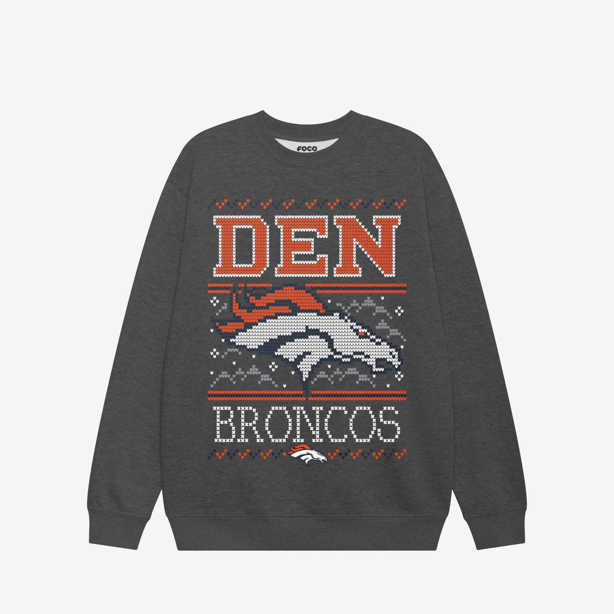 Denver Broncos Holiday Crew Neck Sweatshirt