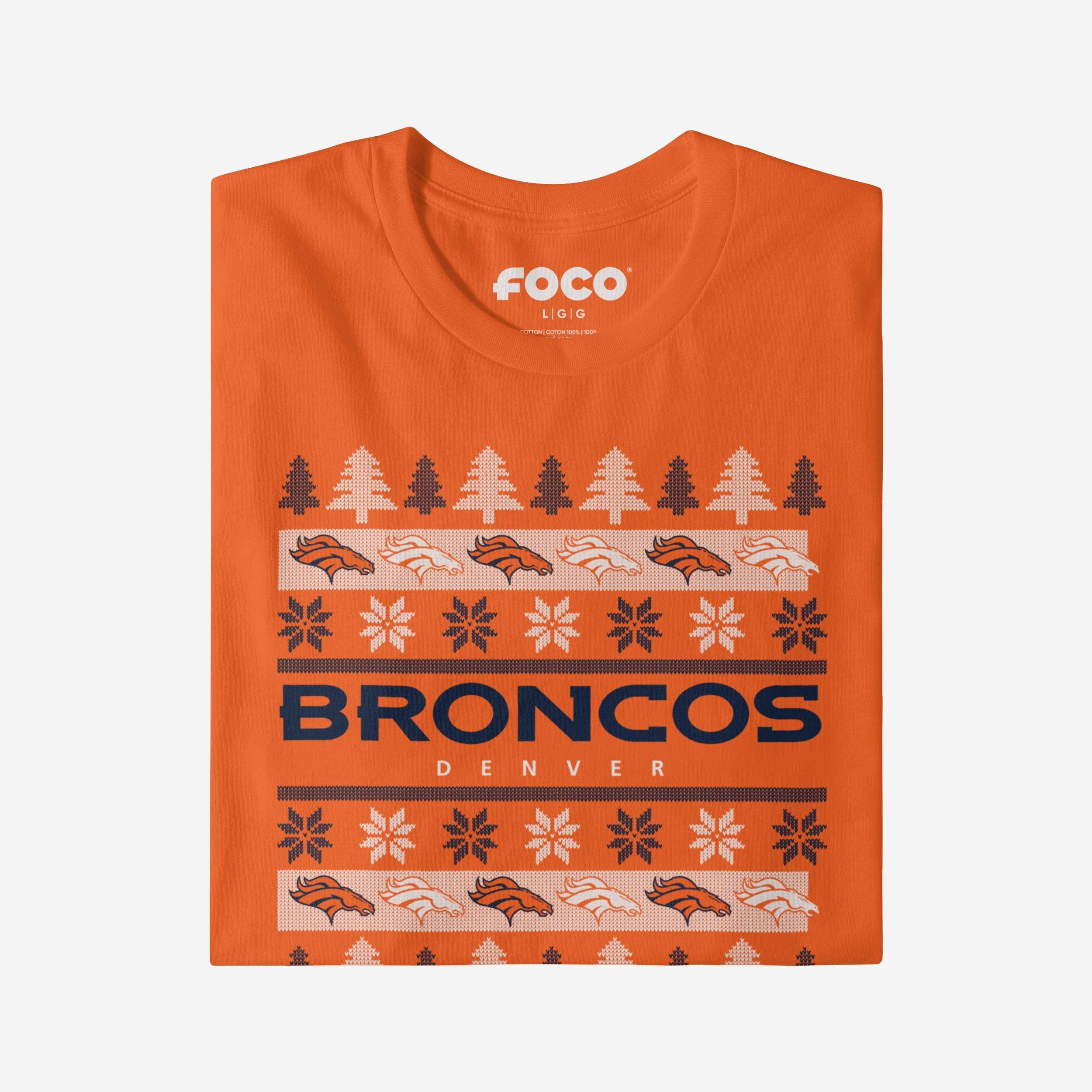 Denver Broncos Holiday Sweater T-Shirt - Image 4