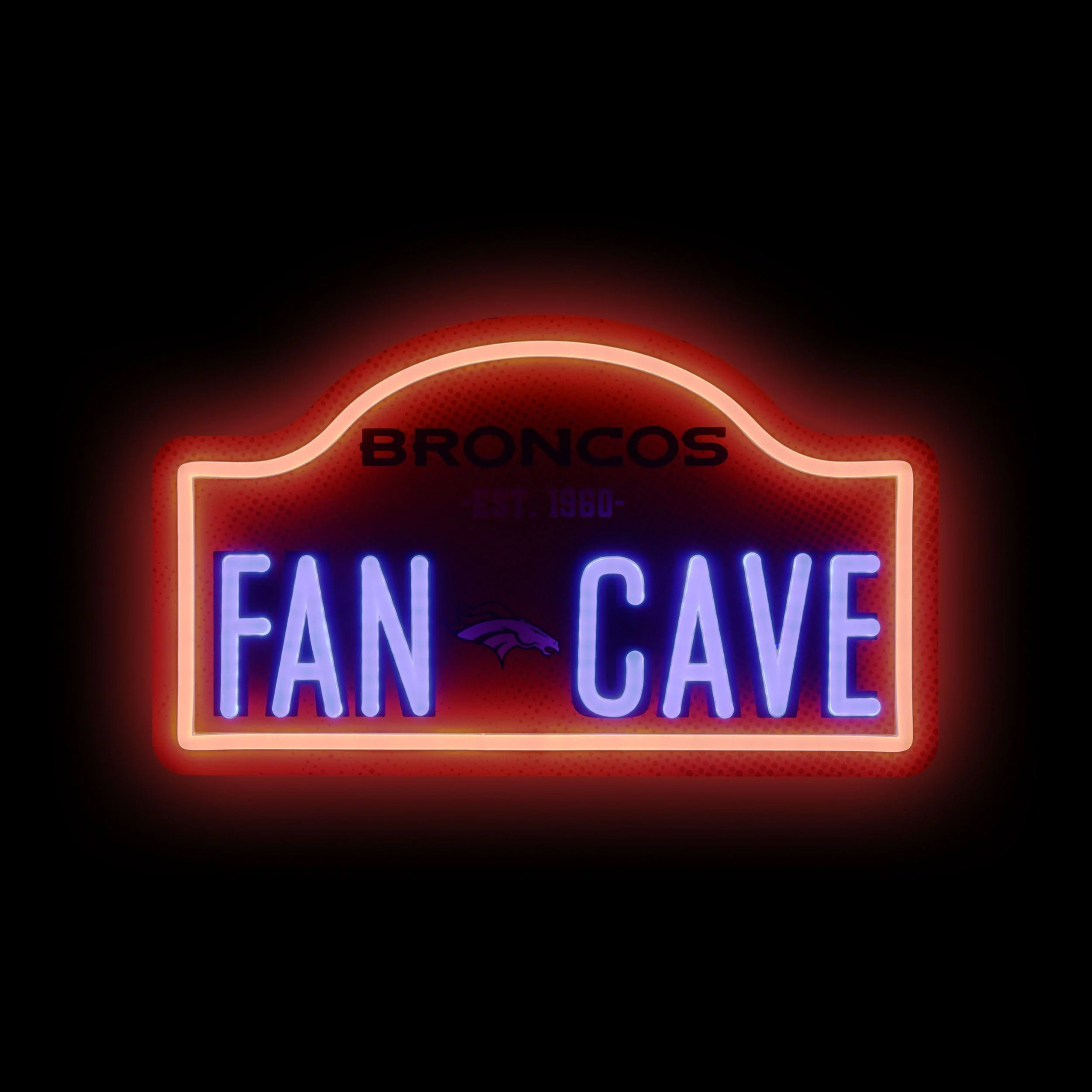 Denver Broncos LED Neon Fancave Sign - Image 2