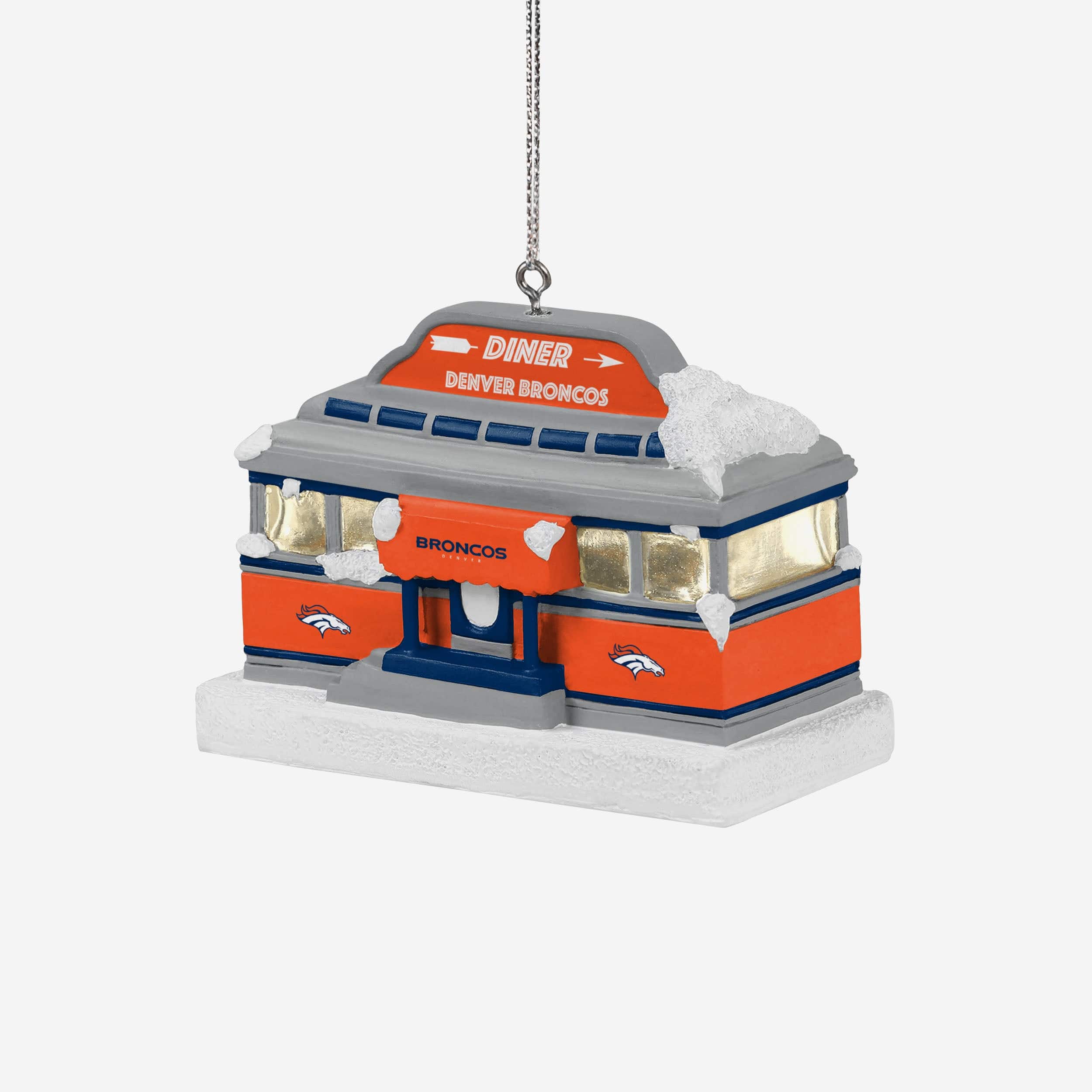 Denver Broncos Light Up Diner Ornament - Image 2