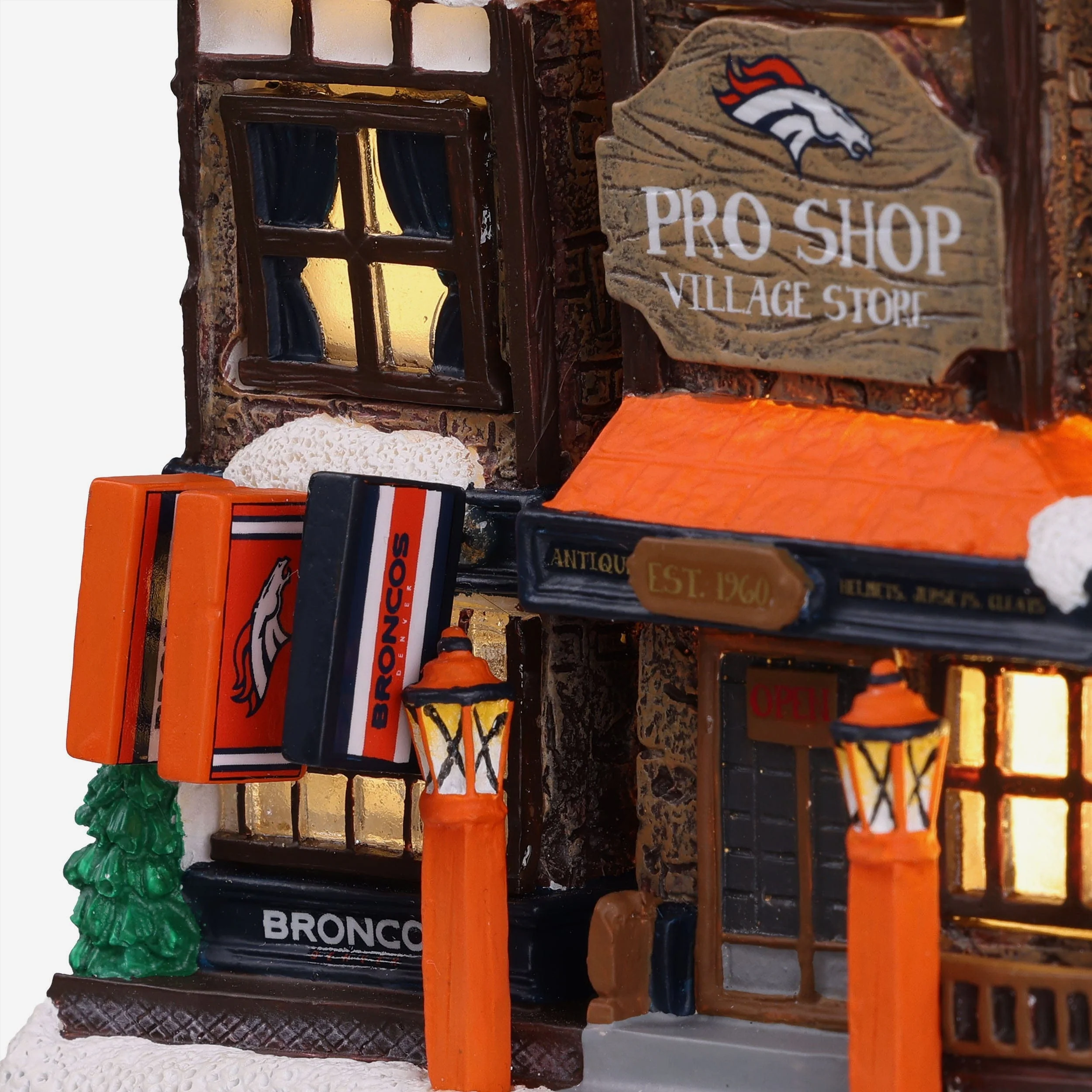 Denver Broncos Light Up Resin Team Village - Image 2