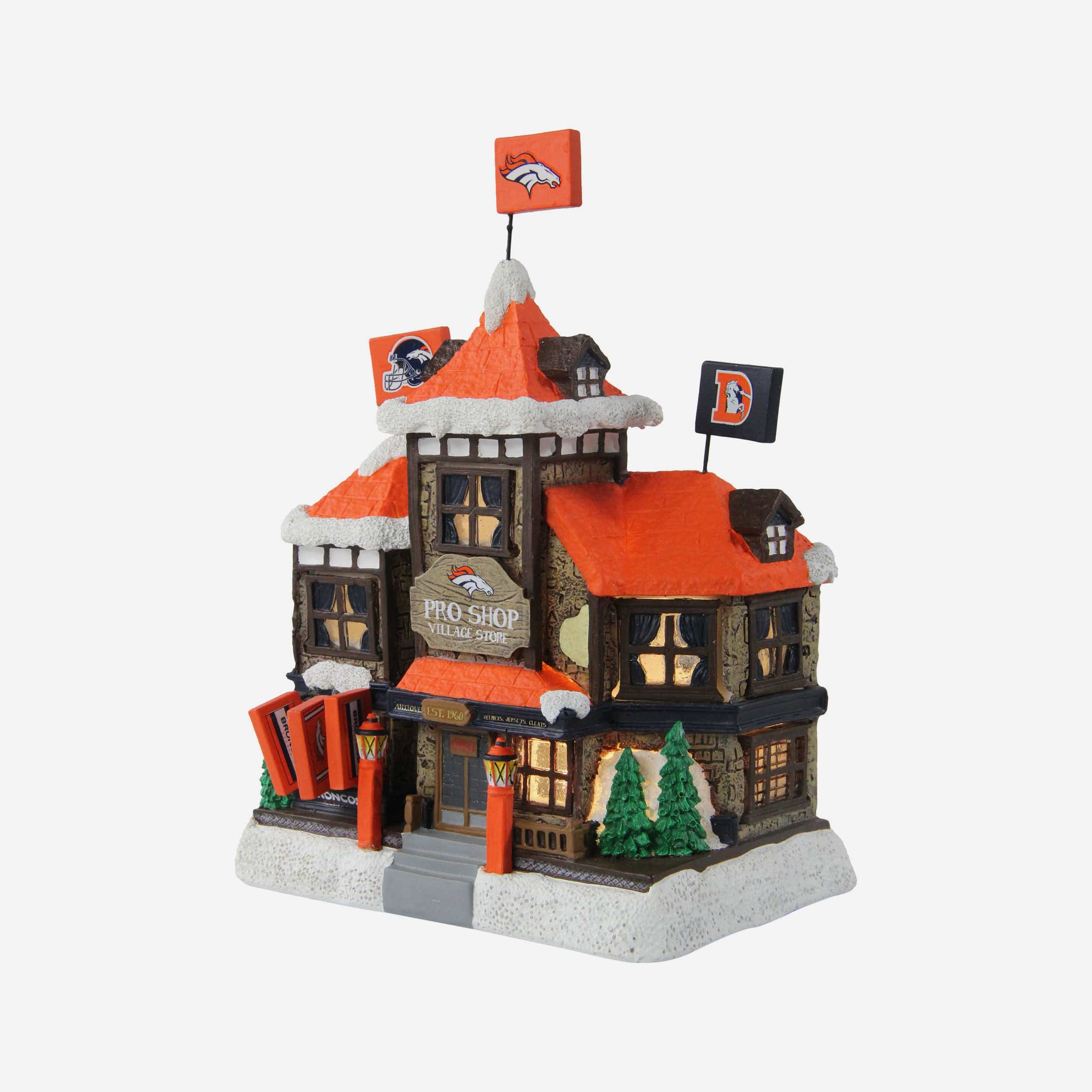 Denver Broncos Light Up Resin Team Village - Image 3