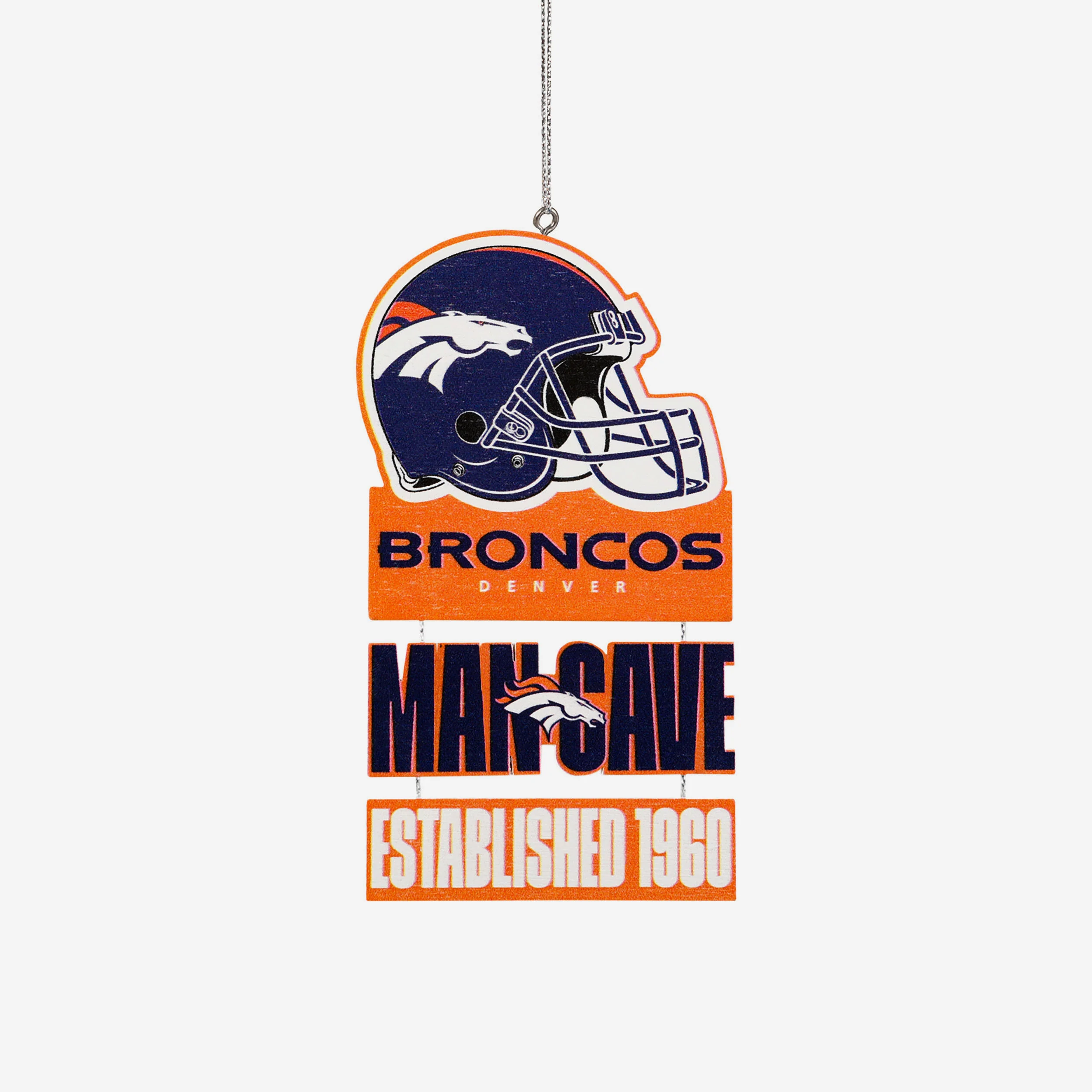 Denver Broncos Mancave Sign Ornament