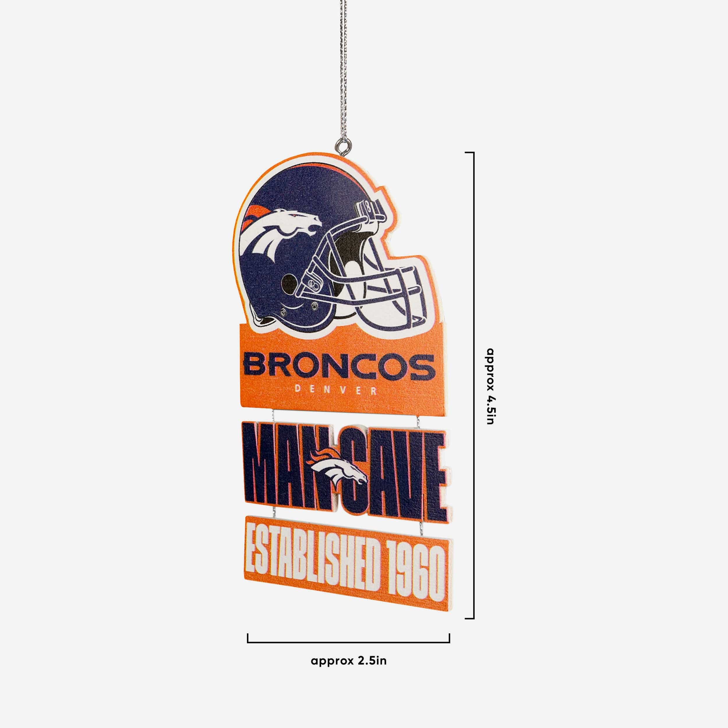 Denver Broncos Mancave Sign Ornament - Image 2