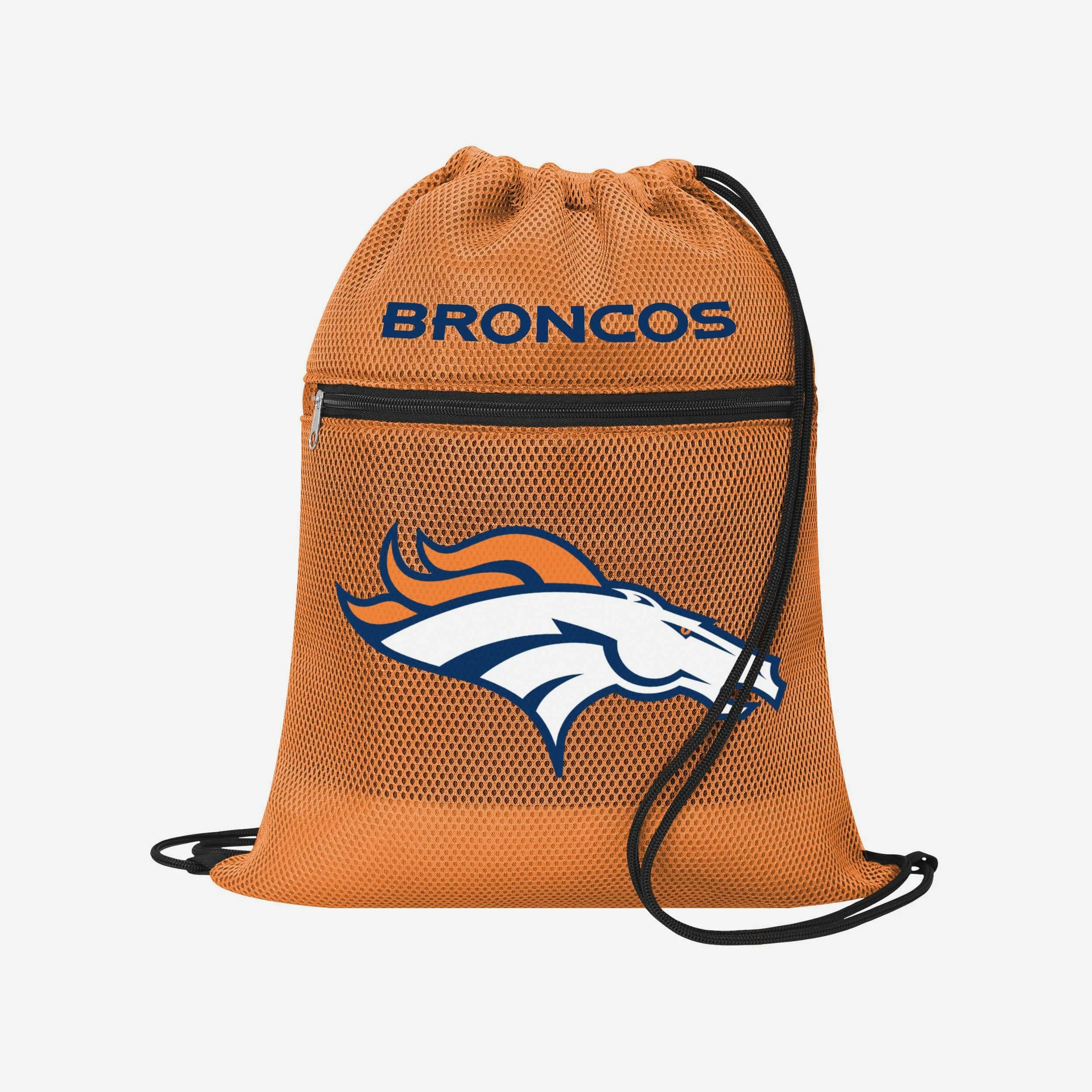 Denver Broncos Mesh Pocket Drawstring Backpack - Image 3