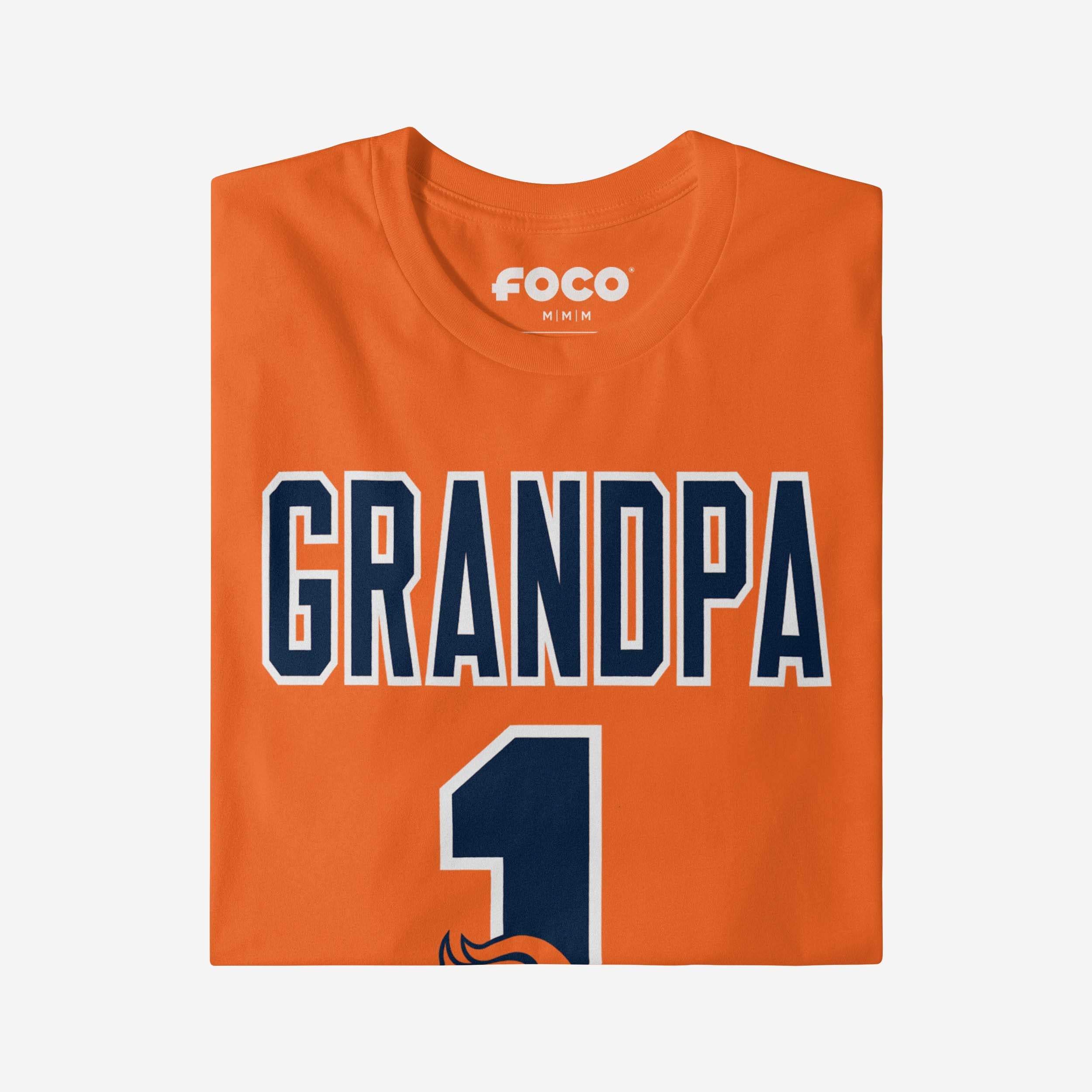 Denver Broncos Number 1 Grandpa T-Shirt - Image 3
