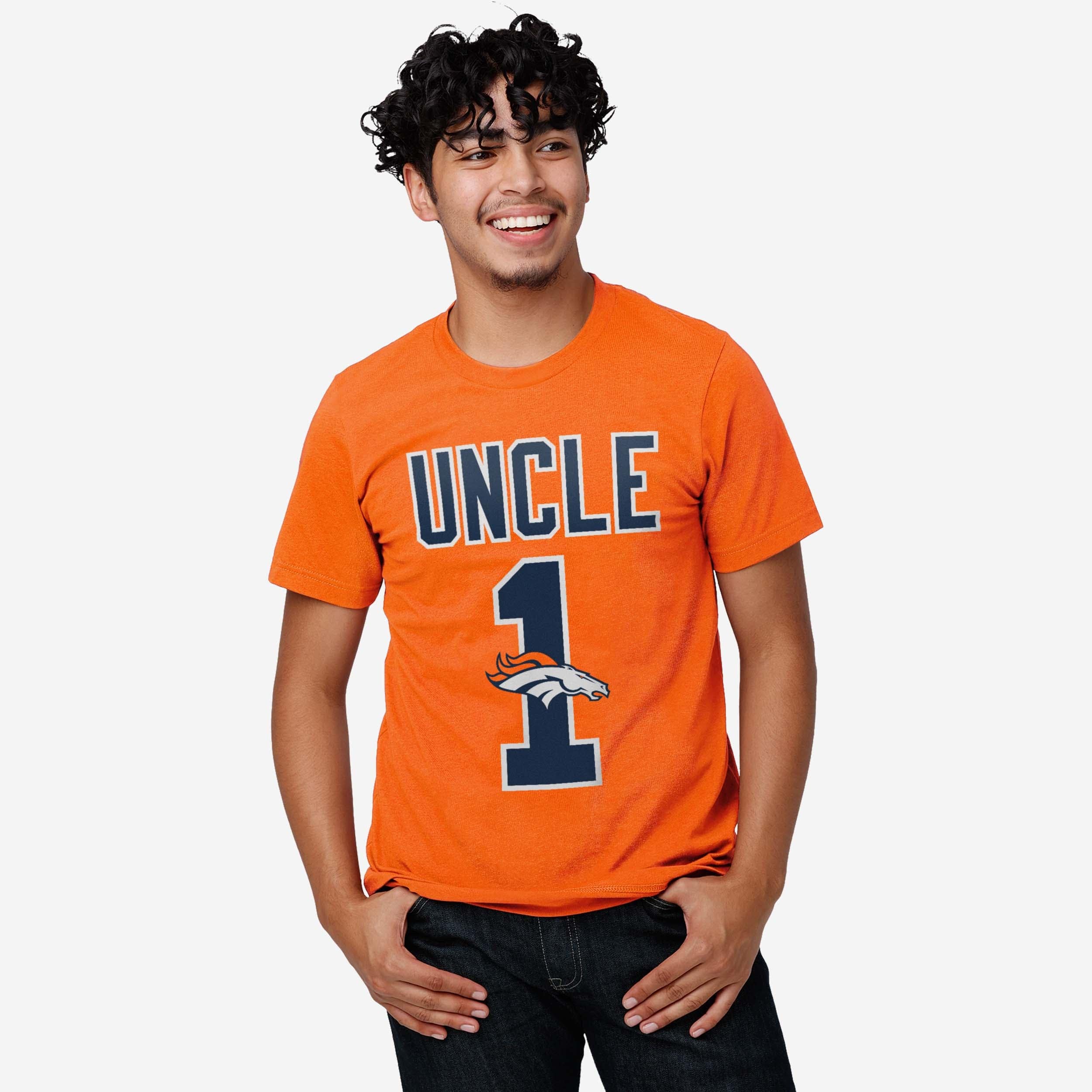 Denver Broncos Number 1 Uncle T-Shirt - Image 2