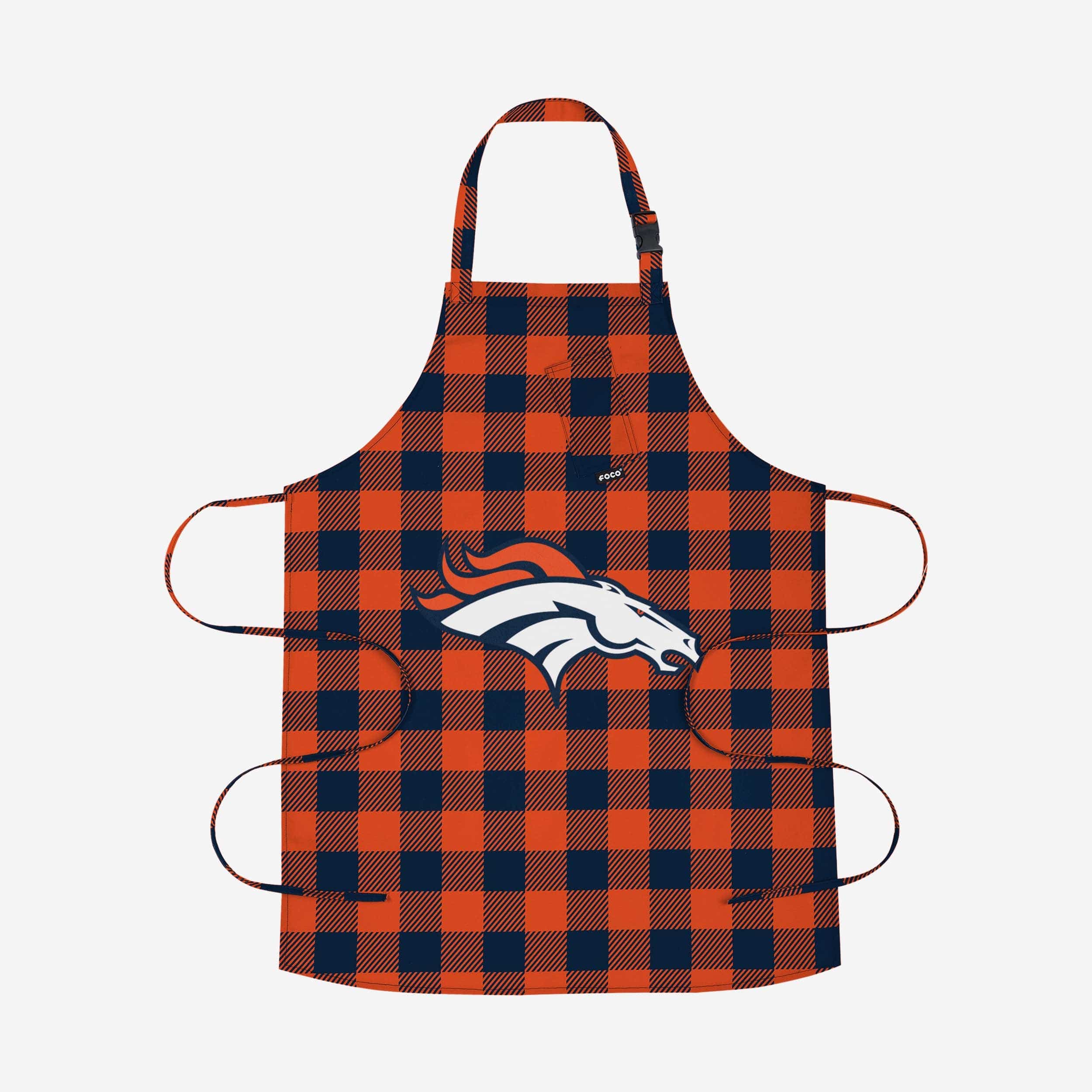 Denver Broncos Plaid Apron