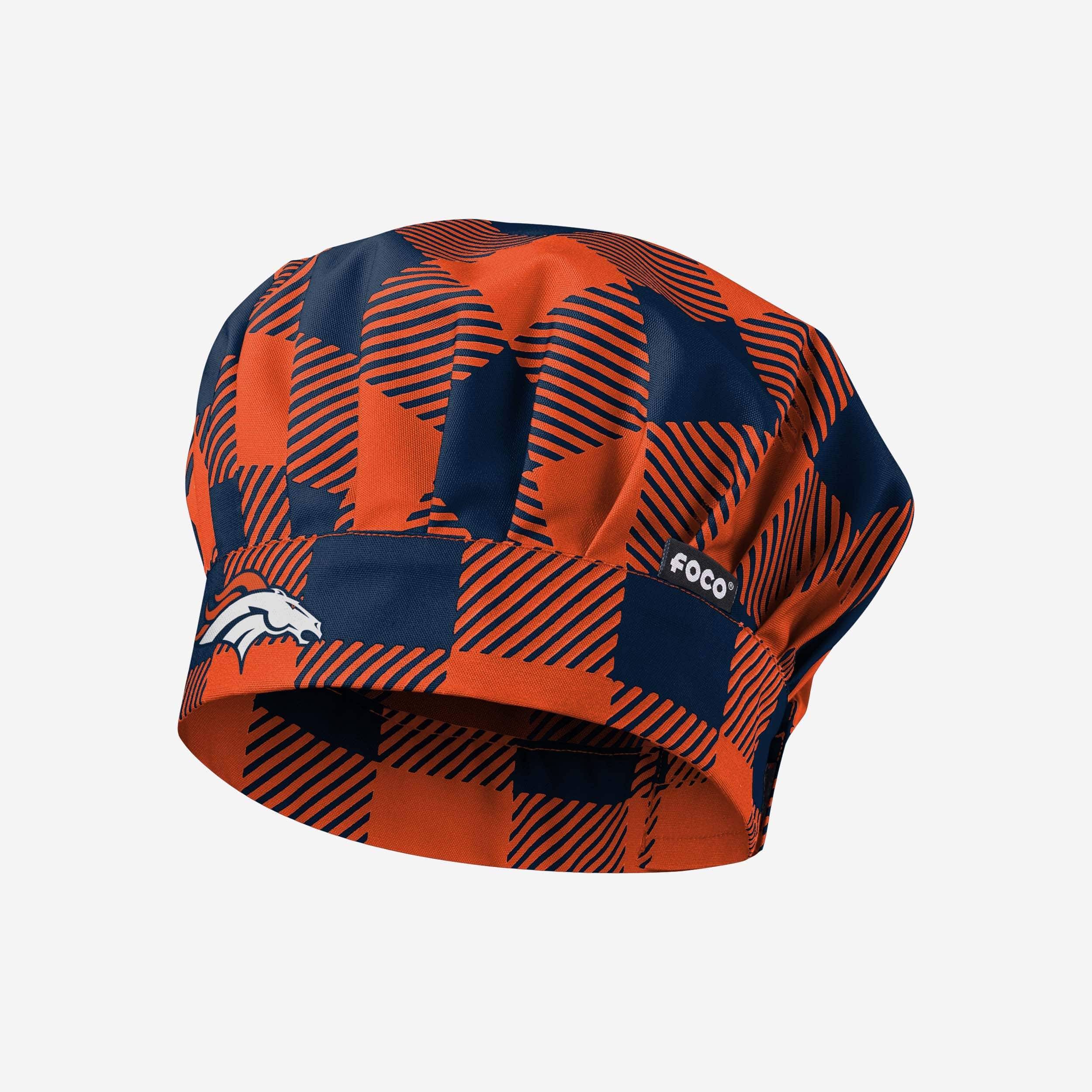 Denver Broncos Plaid Chef Hat