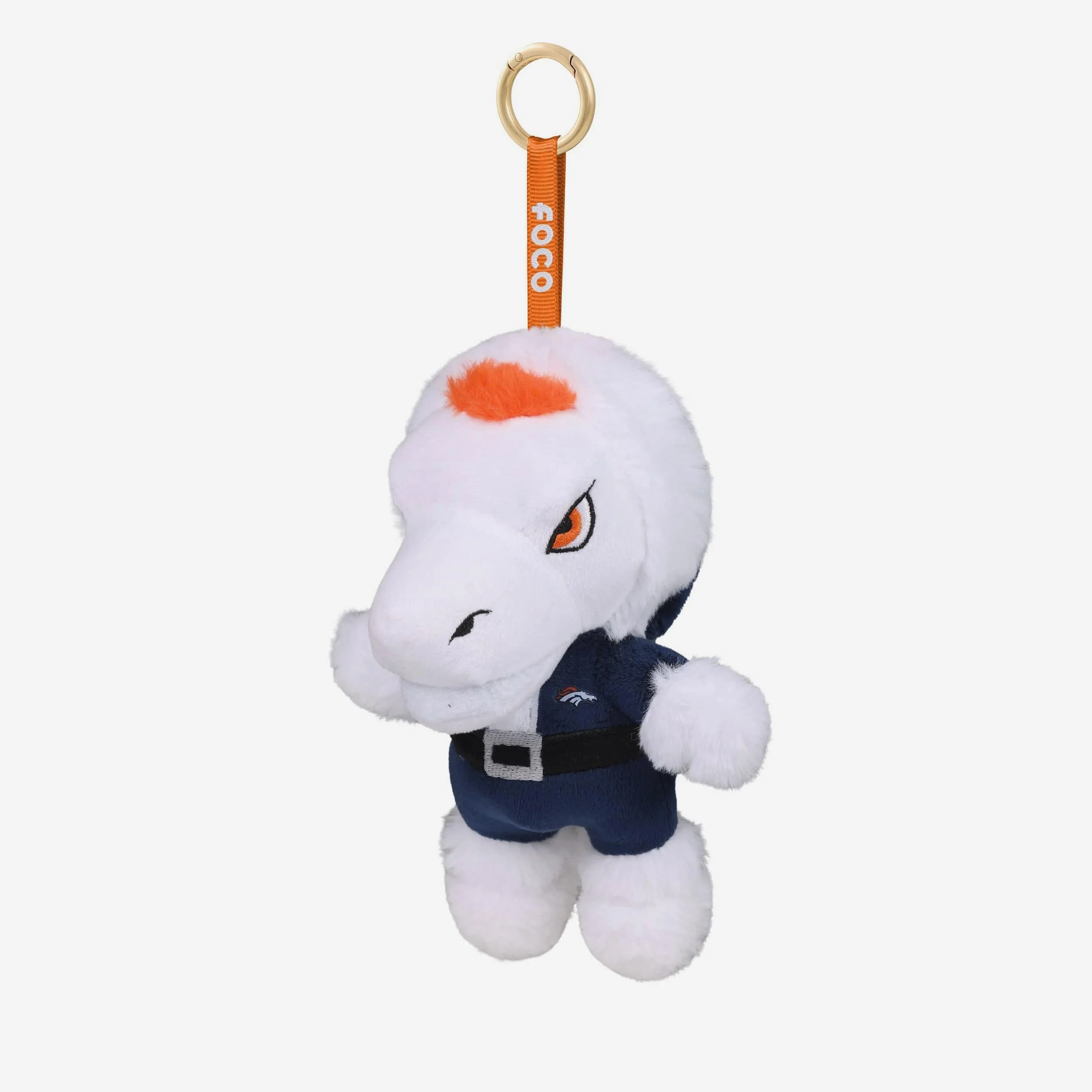 Denver Broncos Plush Mascot Santa Bag Charm Keychain - Image 3