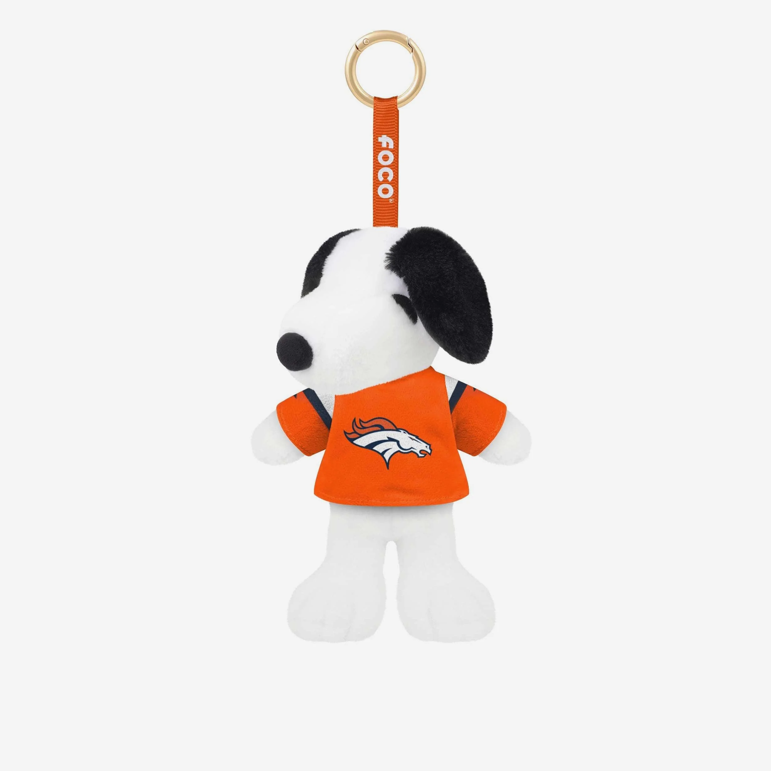 Denver Broncos Plush Snoopy Peanuts Bag Charm Keychain