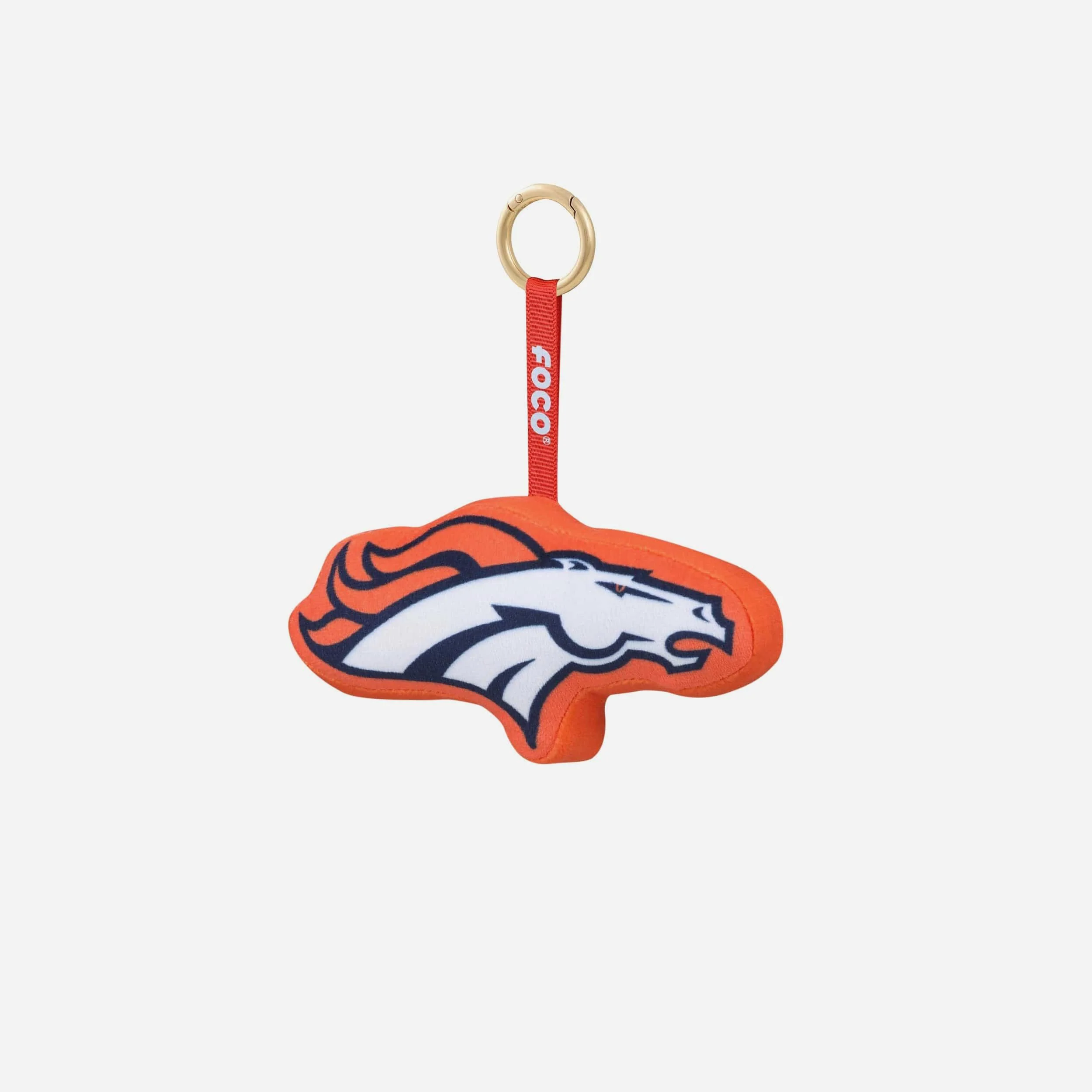 Denver Broncos Plush Team Logo Bag Charm Keychain - Image 3