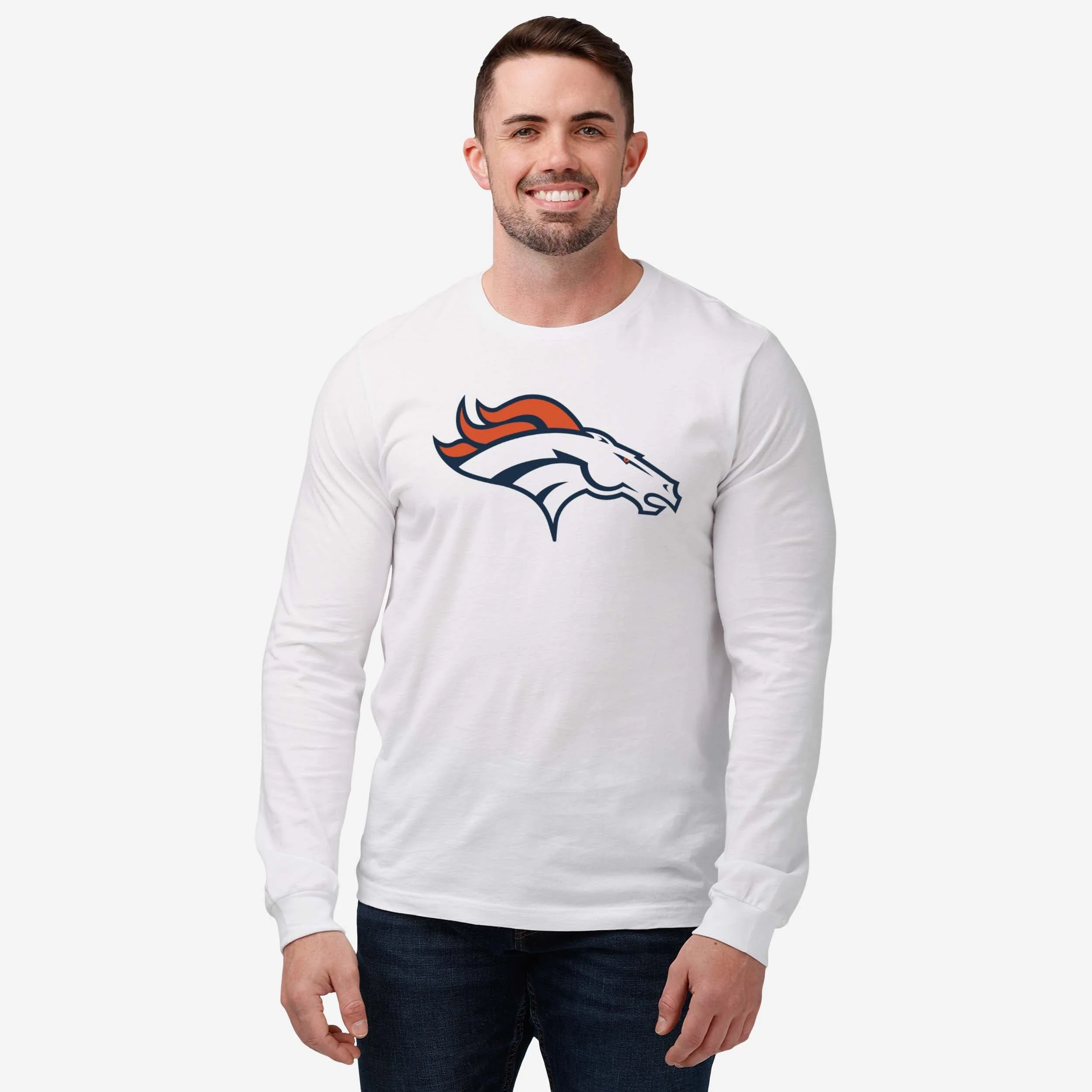 Denver Broncos Primary Logo Long Sleeve T-Shirt - Image 17