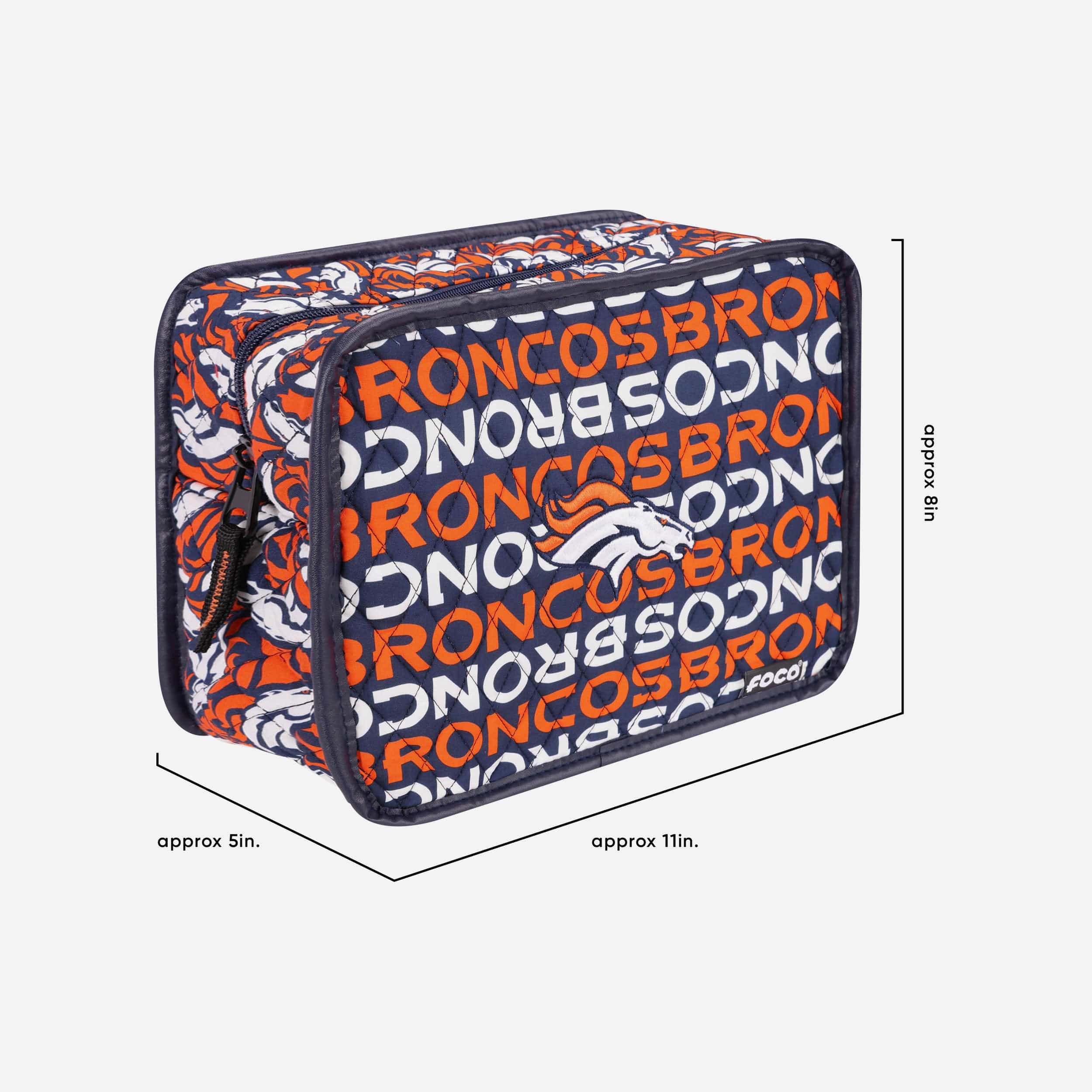 Denver Broncos Quilted Printed Cosmetic Bag - Image 3