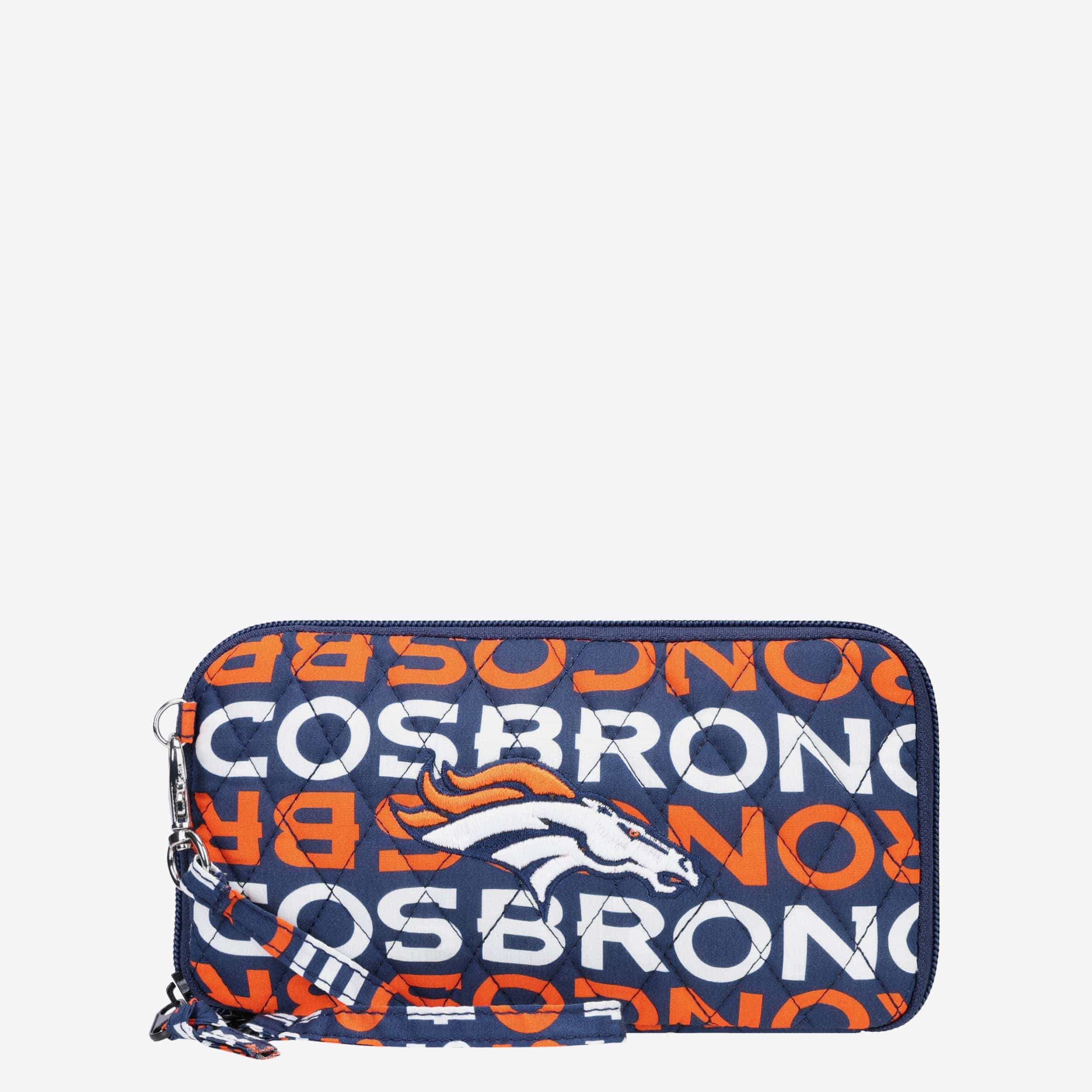 Denver Broncos Quilted Printed Wristlet