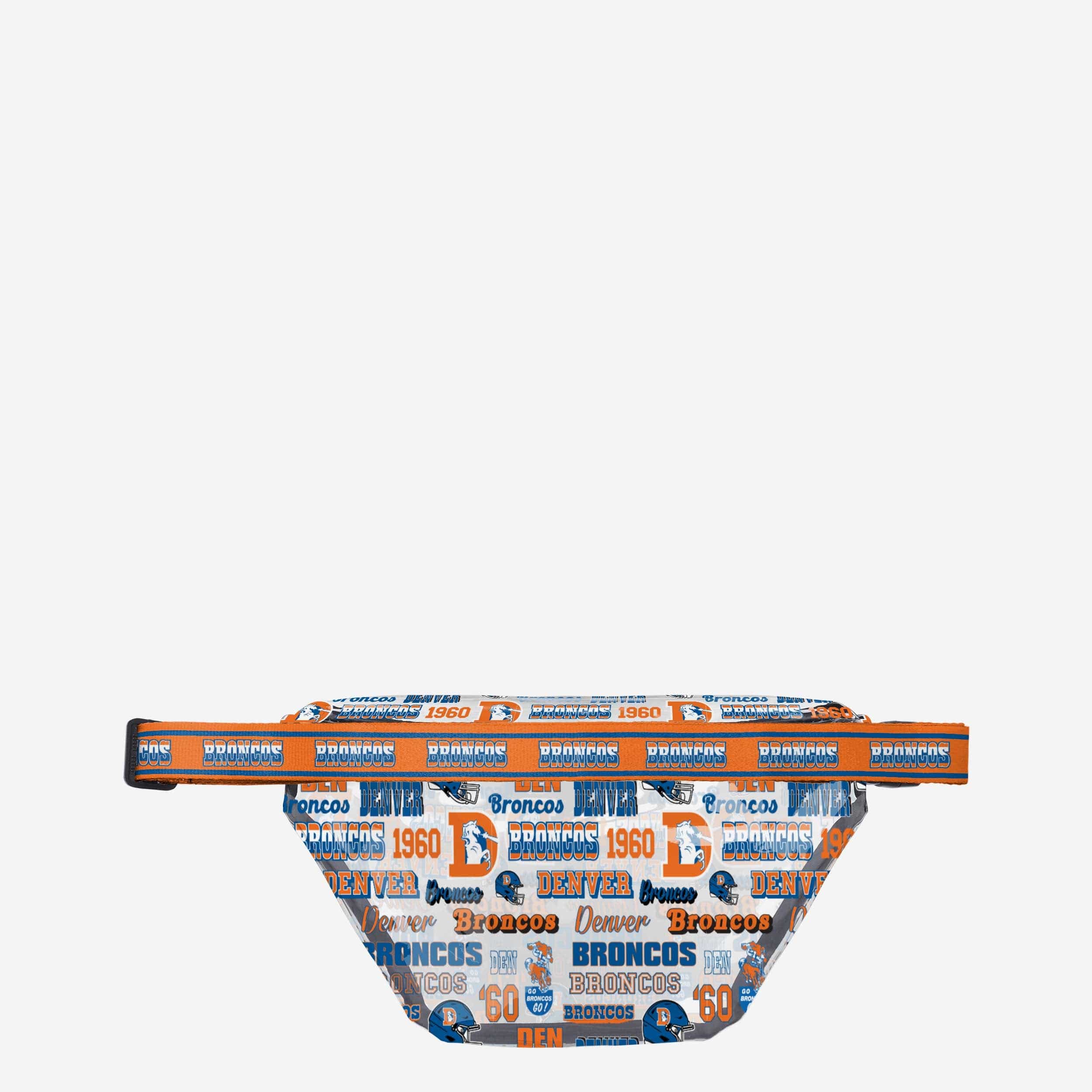 Denver Broncos Repeat Retro Print Clear Fanny Pack - Image 3