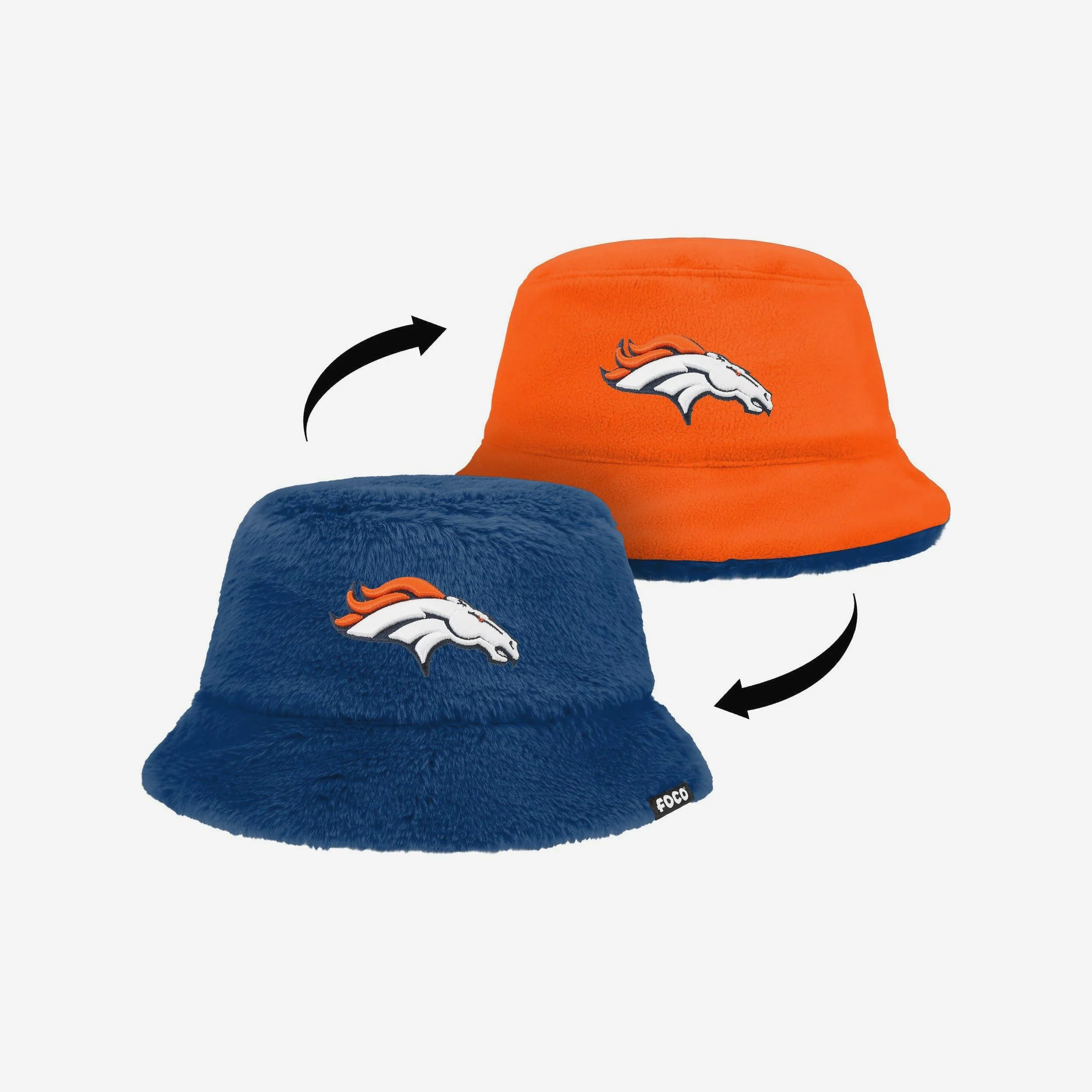 Denver Broncos Reversible Faux Fur Bucket Hat - Image 4