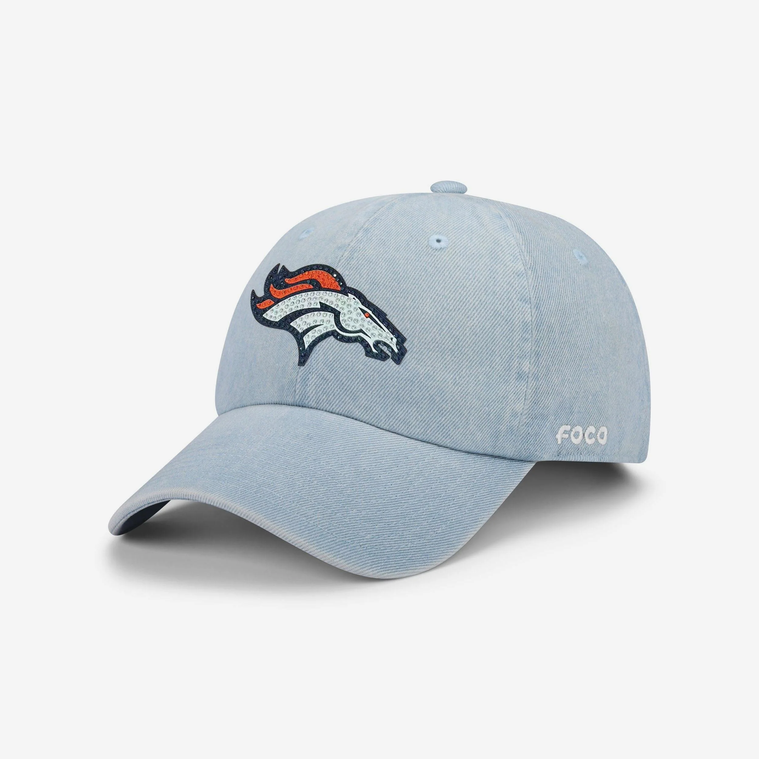 Denver Broncos Rhinestone Logo Denim Casual Cap