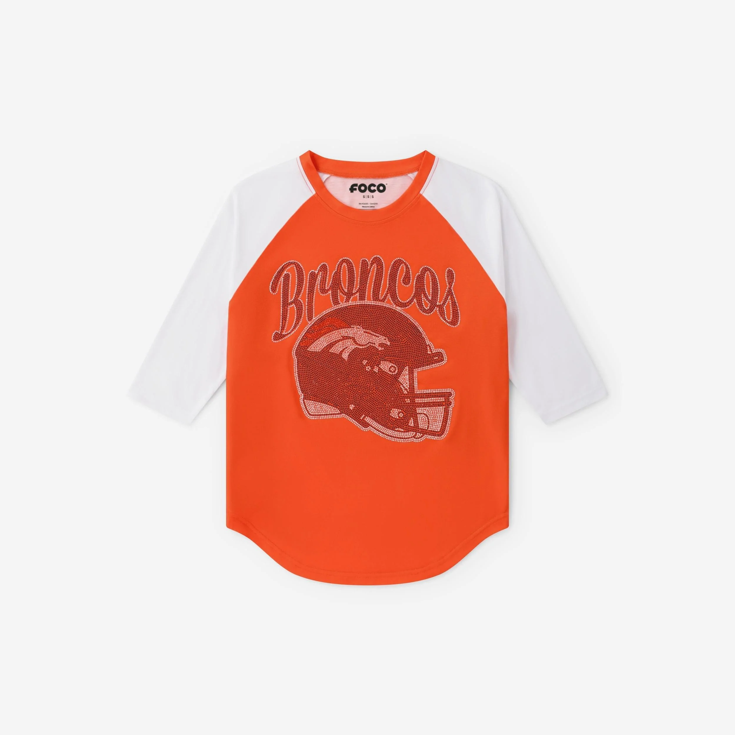 Denver Broncos Rhinestone Raglan T-Shirt - Image 4